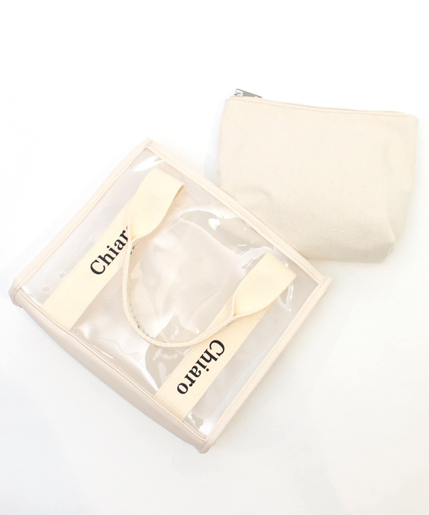 DISCOAT(ディスコート) 【WEB限定】ロゴテープクリアバッグ