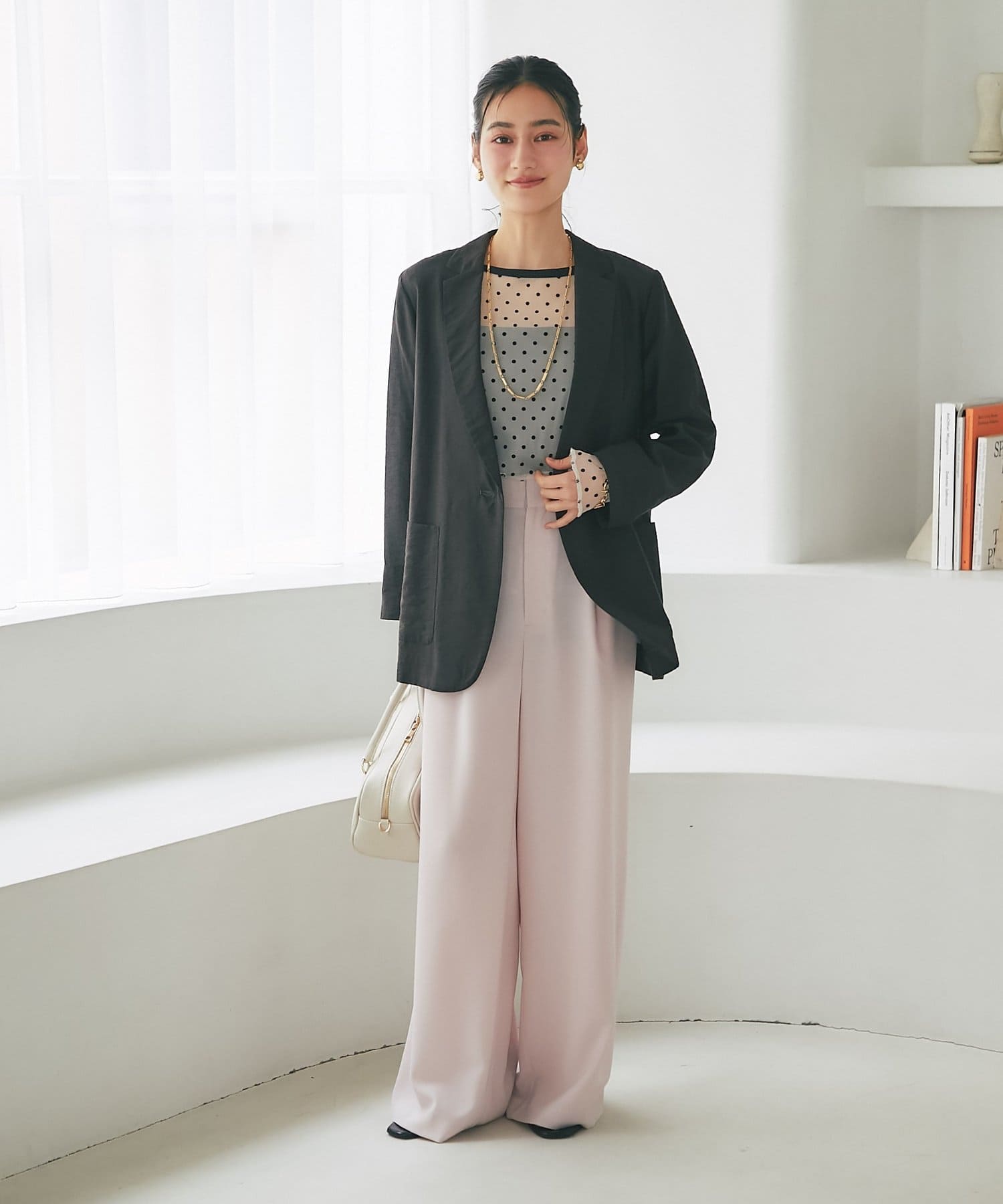 La boutique BonBon(ラブティックボンボン) 【ロングシーズンおすすめ】シアーライトスラブシングルジャケット