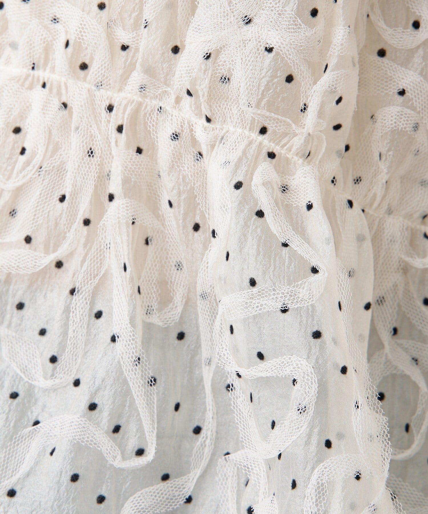 Kastane(カスタネ) 【2WAY】ドットウェーブチュールブラウス