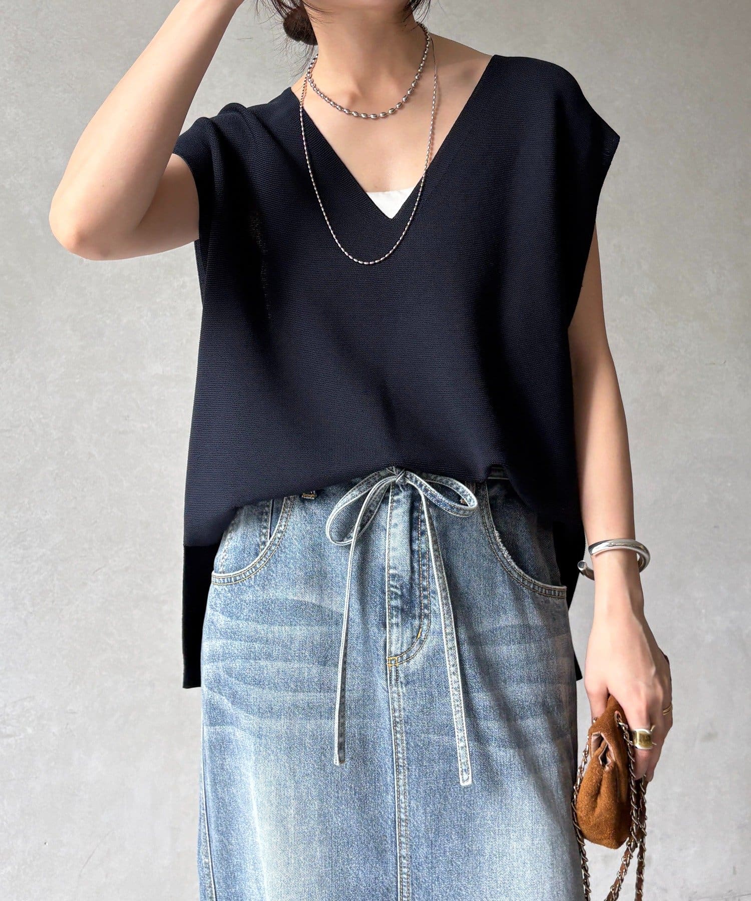 DOUDOU(ドゥドゥ) ガーターフレンチプルオーバー