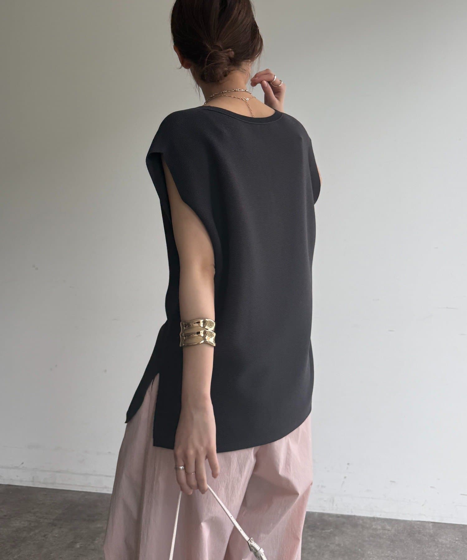 DOUDOU(ドゥドゥ) ガーターフレンチプルオーバー