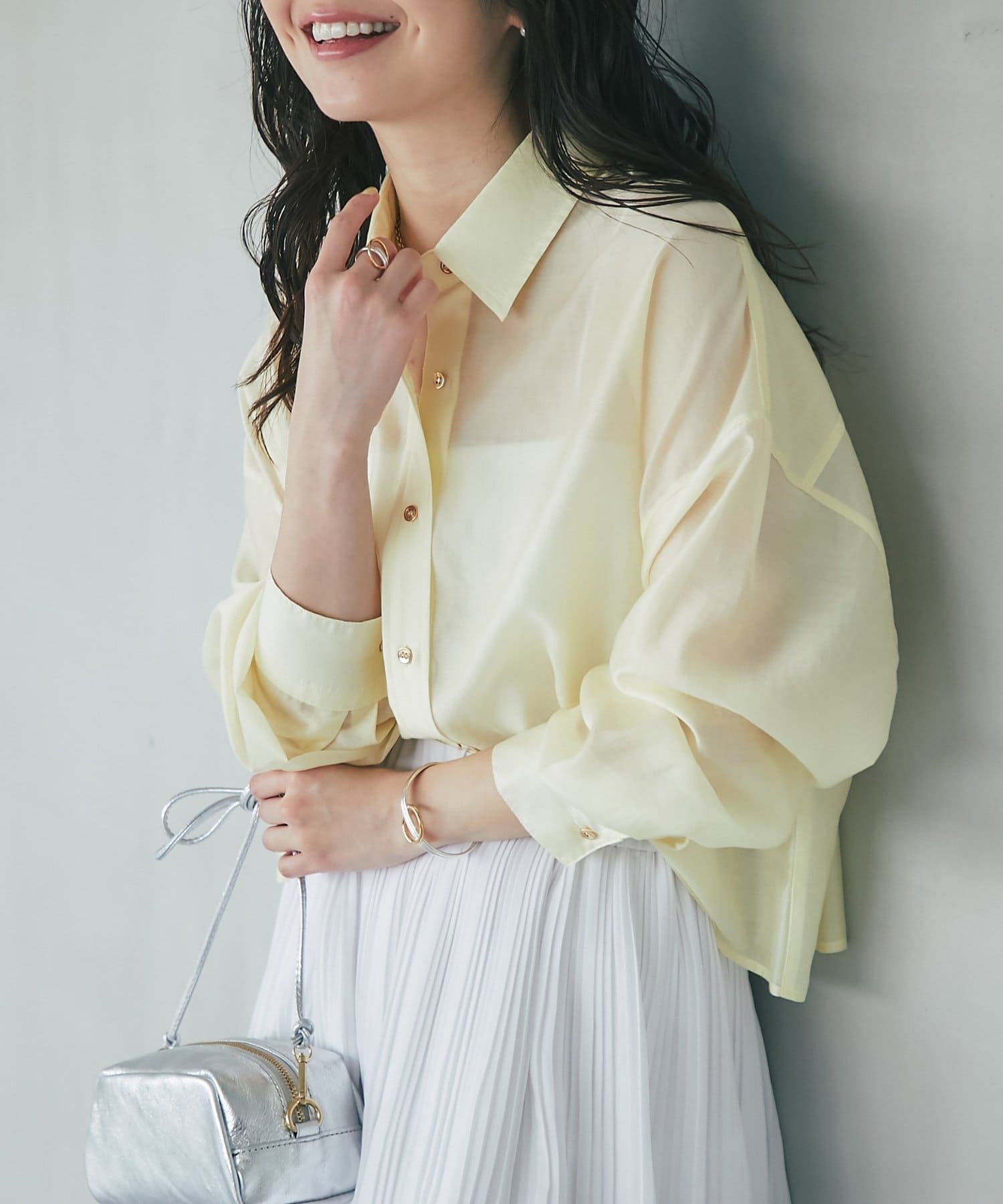 La boutique BonBon(ラブティックボンボン) シアークロップドシャツ/アソート