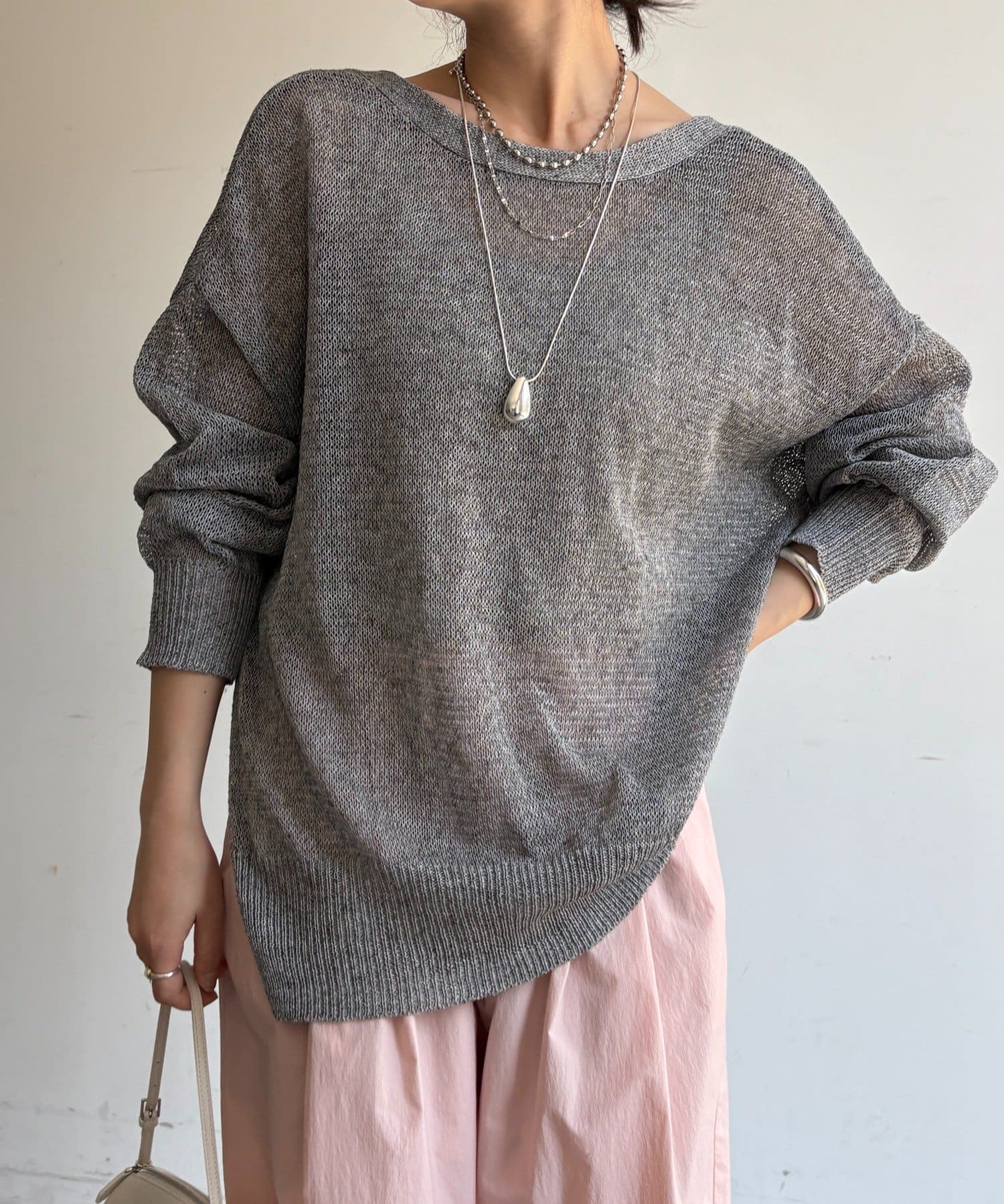 DOUDOU(ドゥドゥ) メランジ前後2WAYカーディガン