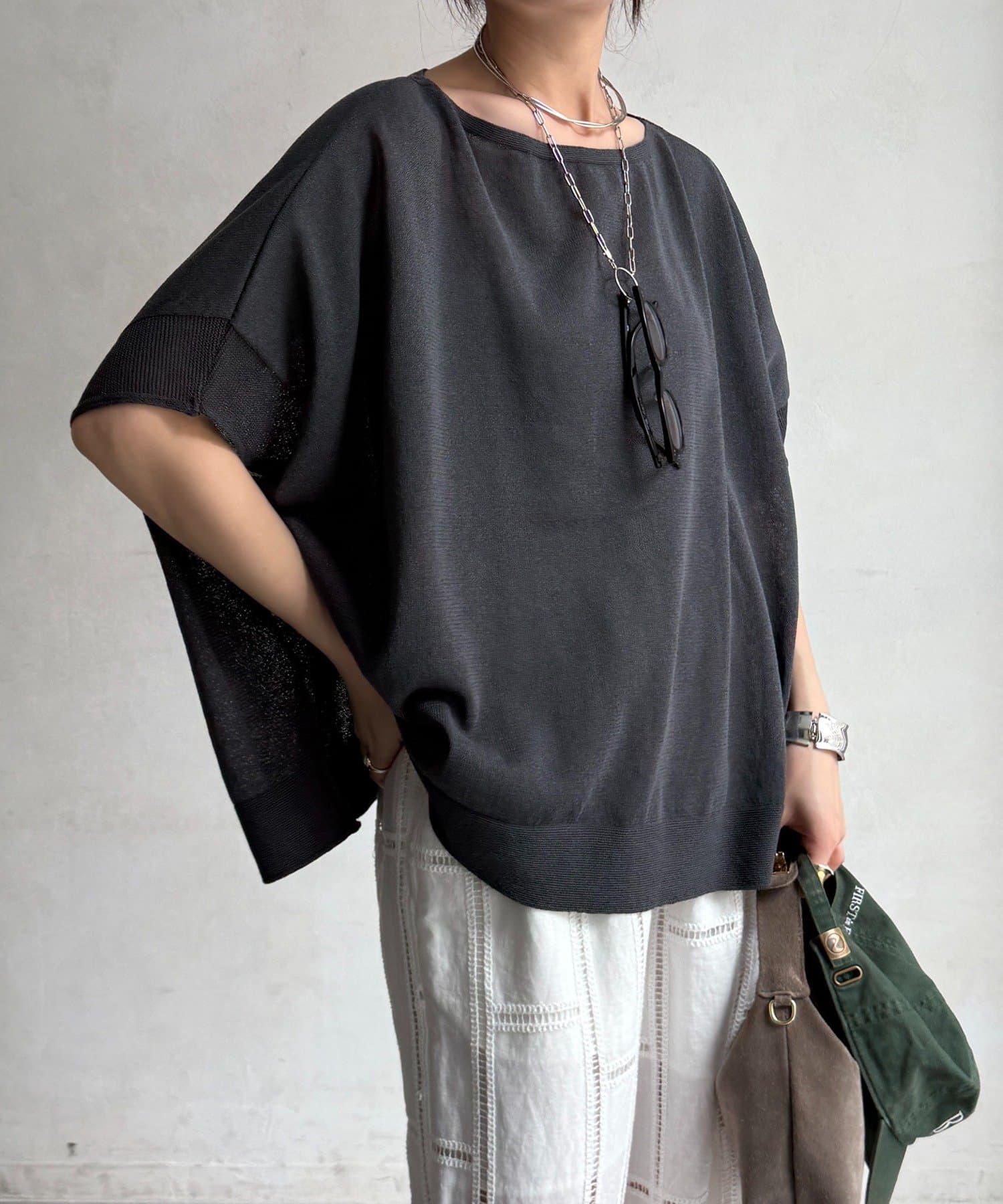 DOUDOU(ドゥドゥ) 和紙ポンチョプルオーバー