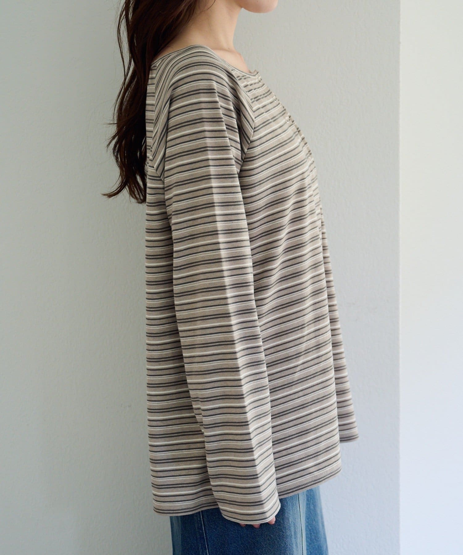 Kastane(カスタネ) 【2.15(日)0:00発売/ボーダー&無地】ラグランオフショルTEE