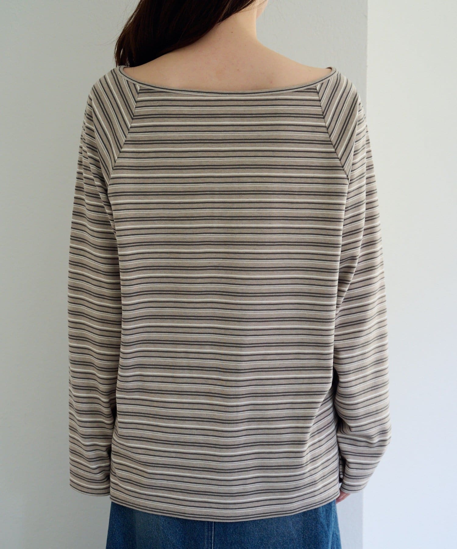 Kastane(カスタネ) 【2.15(日)0:00発売/ボーダー&無地】ラグランオフショルTEE