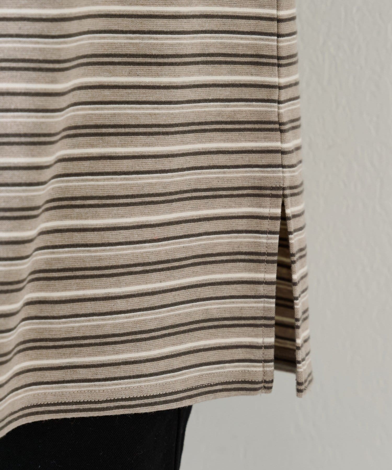 Kastane(カスタネ) 【WEB先行/ボーダー&無地】ラグランオフショルTEE