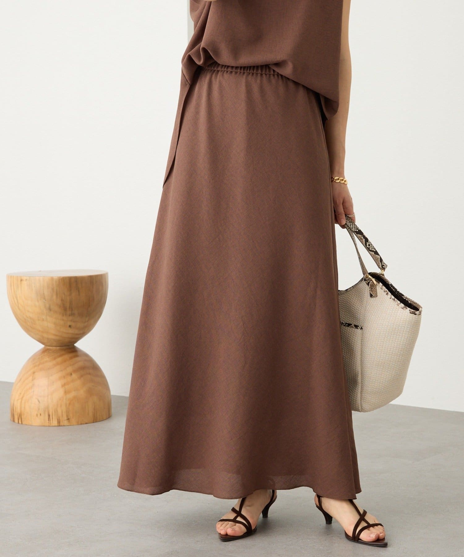 RIVE DROITE(リヴドロワ) 予約【セットアップ着用可能】メッシュバイアススカート/5月下旬お届け予定