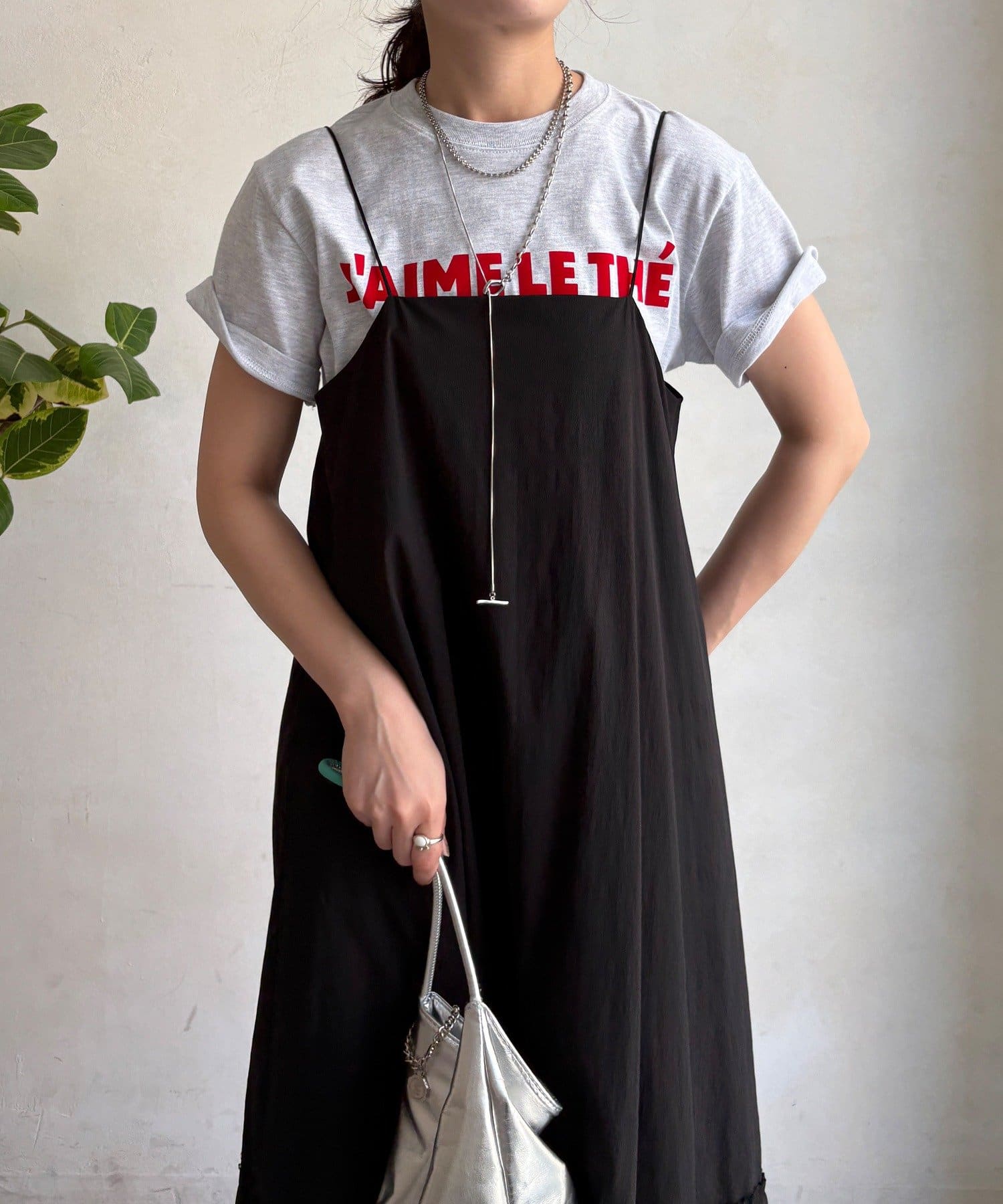 DOUDOU(ドゥドゥ) 【インフルエンサー SAKURA企画】裾ギャザー切替キャミワンピース