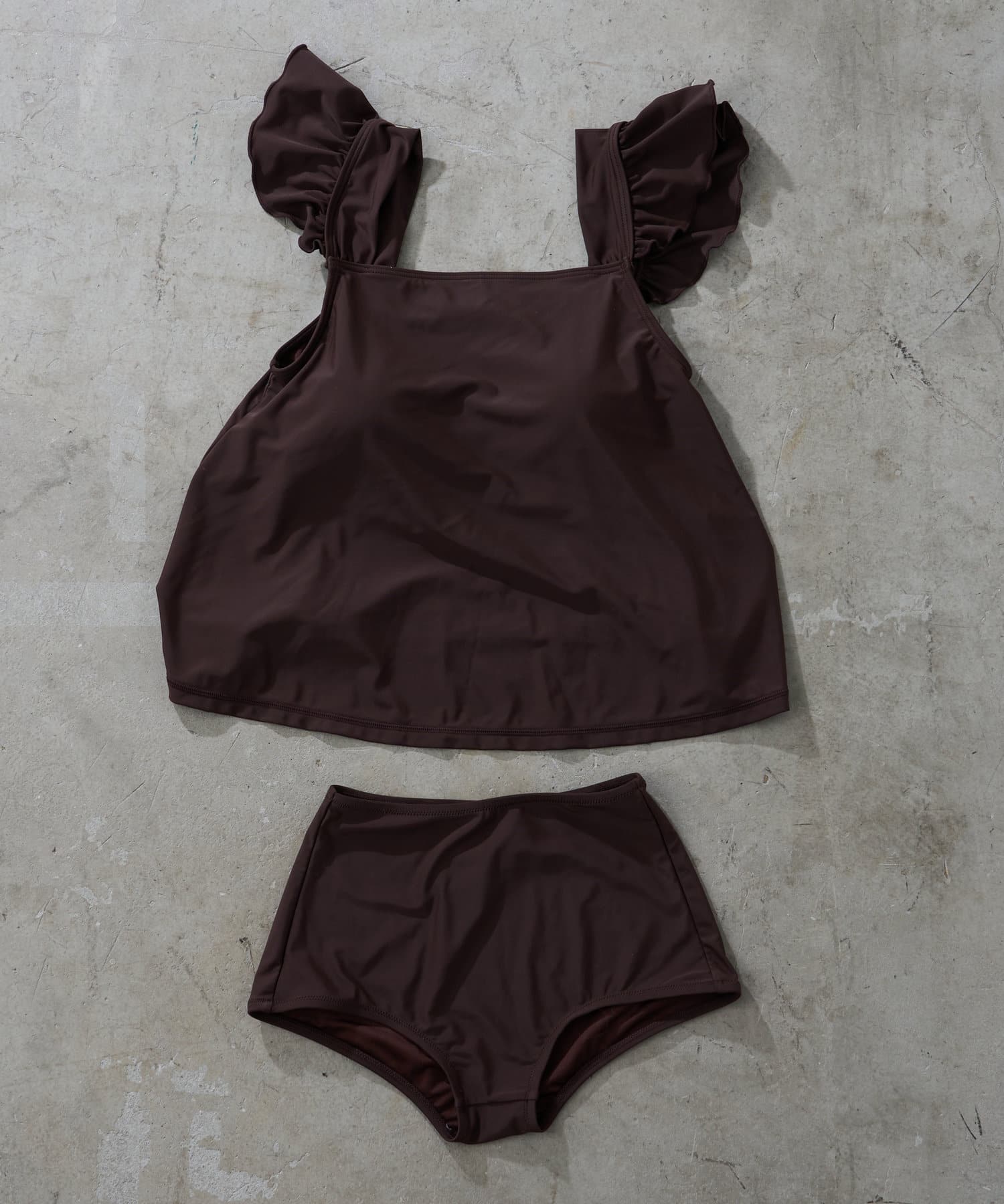 OUTLET(アウトレット) 【CIAOPANIC TYPY】ショルダーフリル水着2点セット