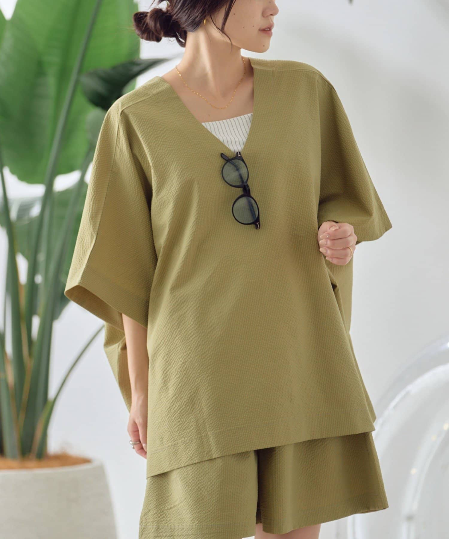 OUTLET(アウトレット) 【CIAOPANIC TYPY】シアーサッカーカバーアップポンチョラッシュガード