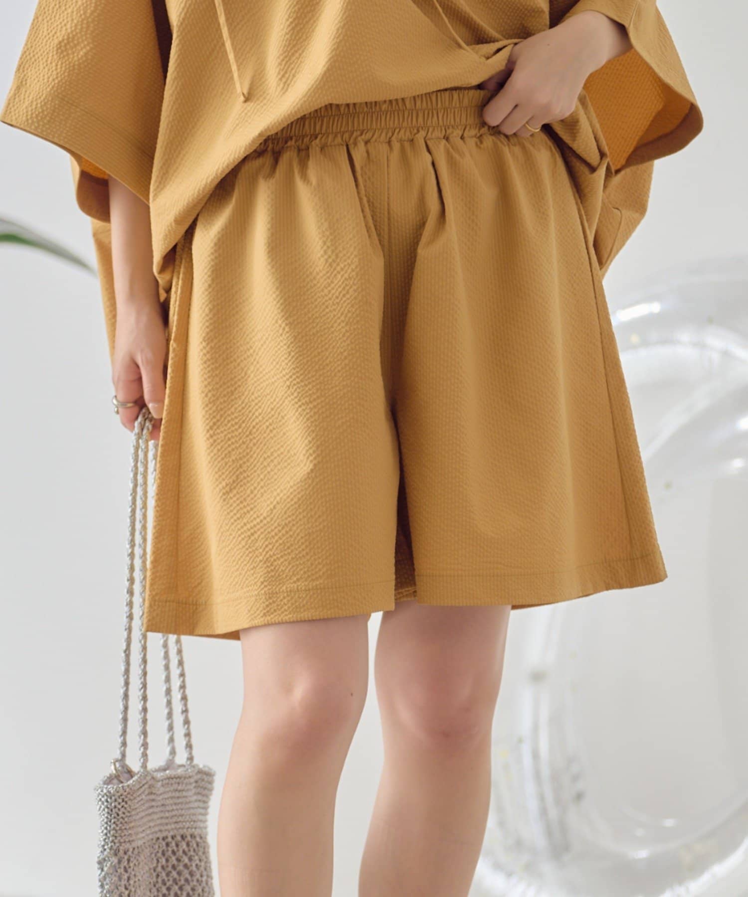 OUTLET(アウトレット) 【CIAOPANIC TYPY】シアーサッカーカバーアップラッシュショーツ