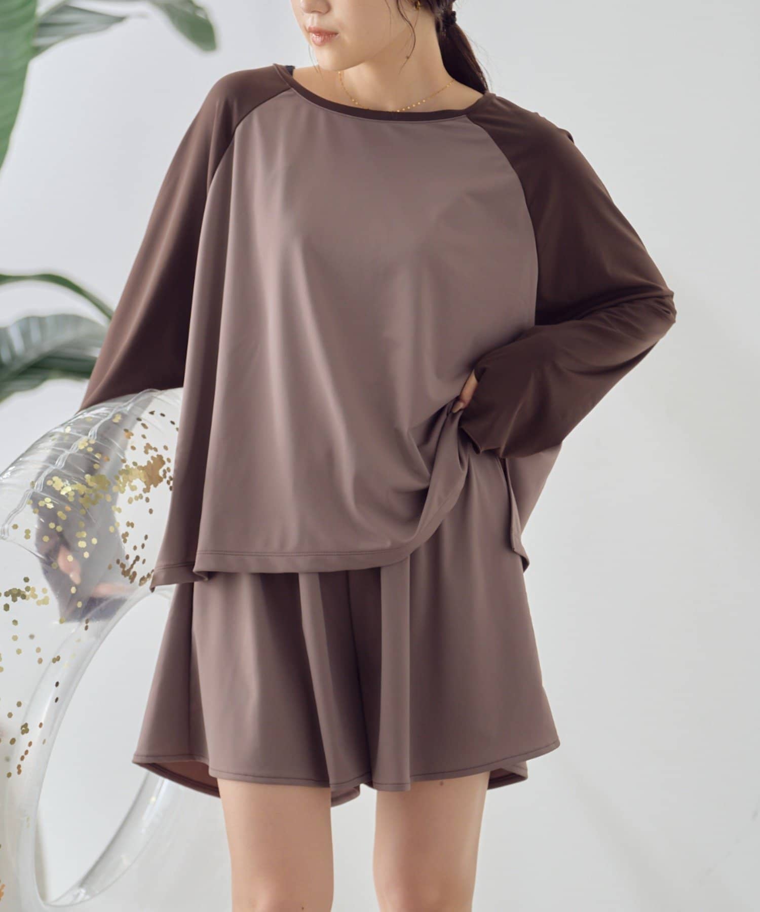 OUTLET(アウトレット) 【CIAOPANIC TYPY】バックリボンラグランスリーブラッシュガード