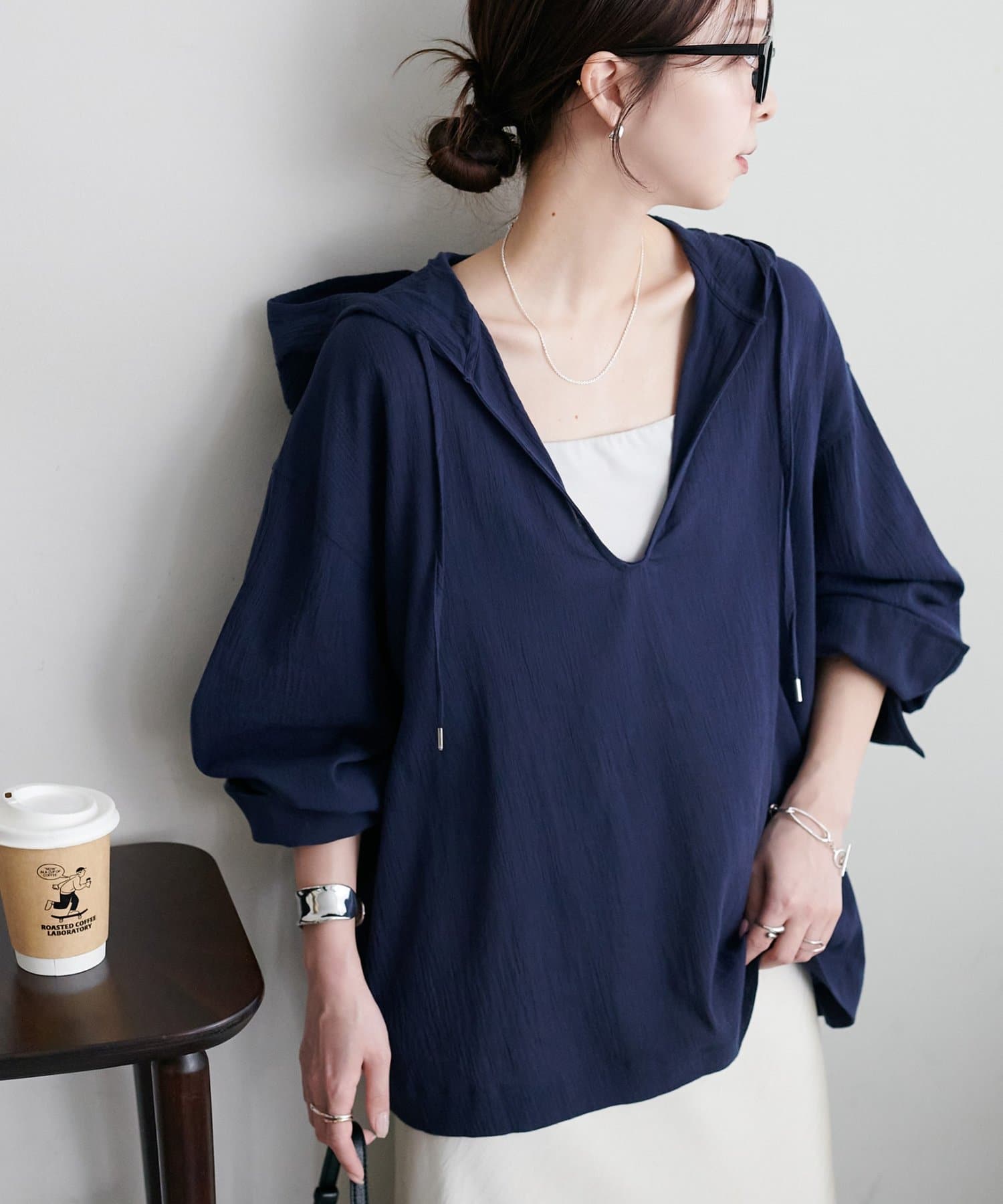 DISCOAT(ディスコート) 【WEB限定】シアーコットンボイルフーディー