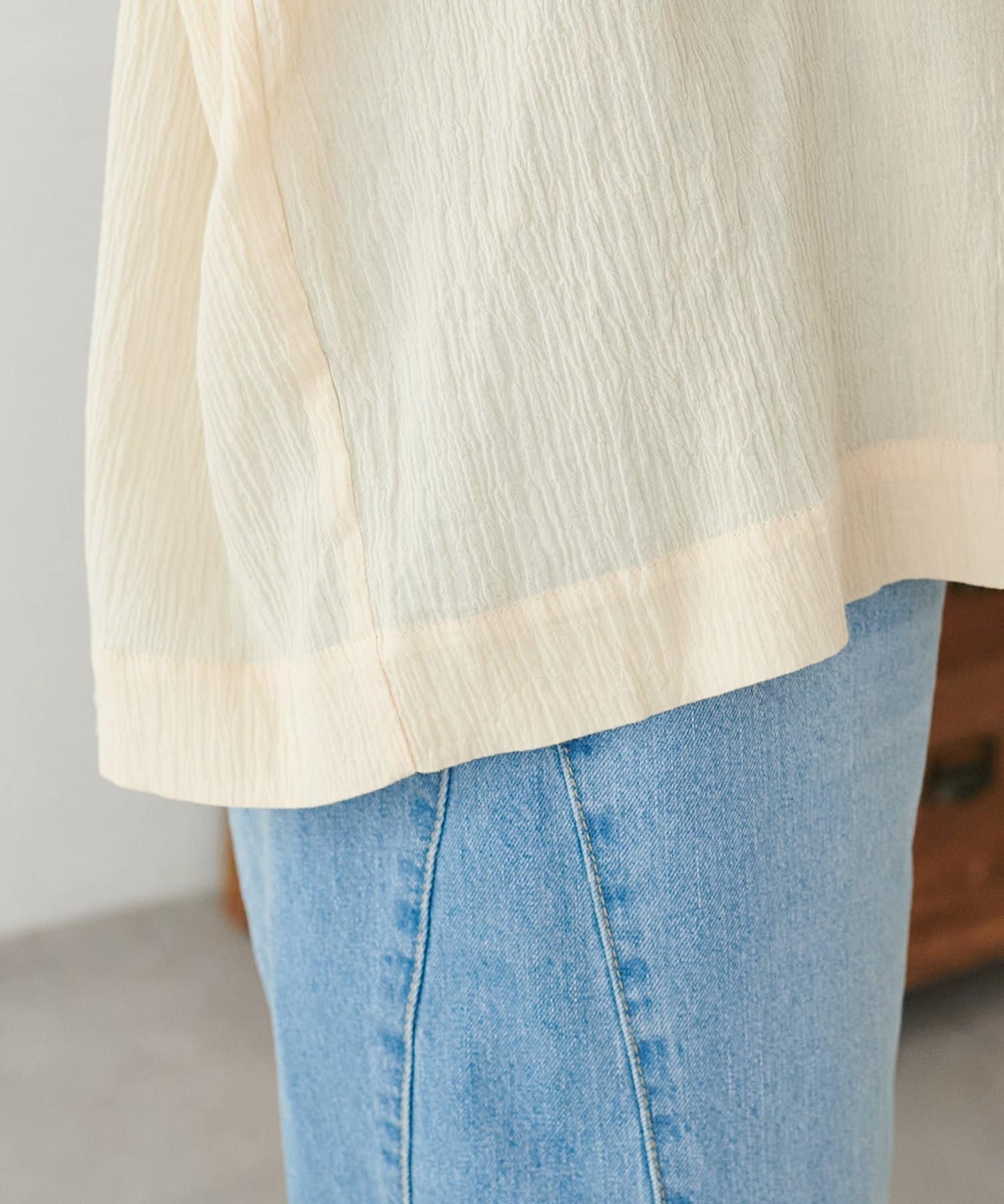 DISCOAT(ディスコート) 【WEB限定】シアーコットンボイルフーディー