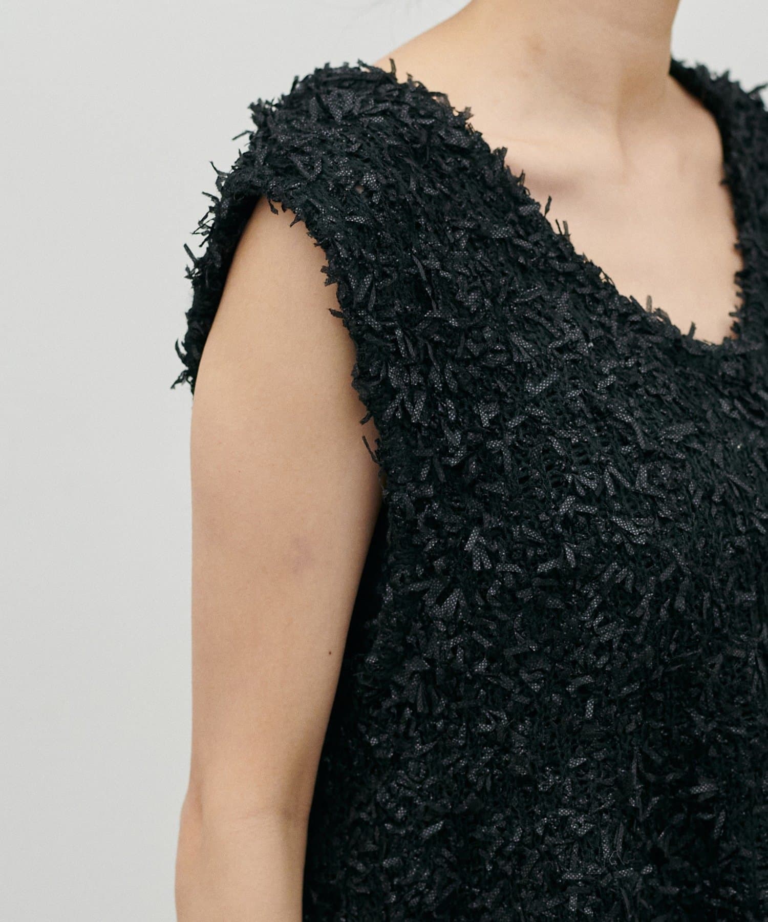 LARUTA(ラルータ) リボンヤーンニットベスト