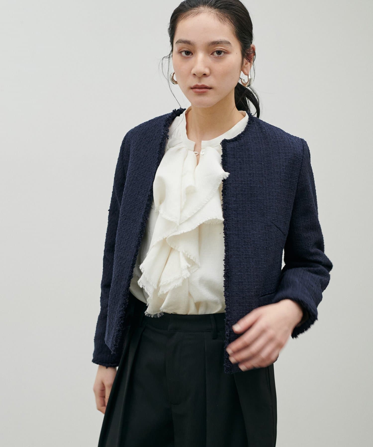 LARUTA(ラルータ) ランダムラメツイードジャケット