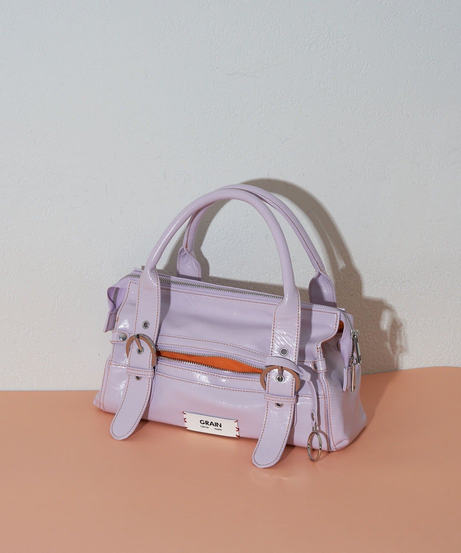 CIAOPANIC(チャオパニック) 【GRAIN/グレイン】ヴィンテージ風バイカラーステッチハンドバッグ