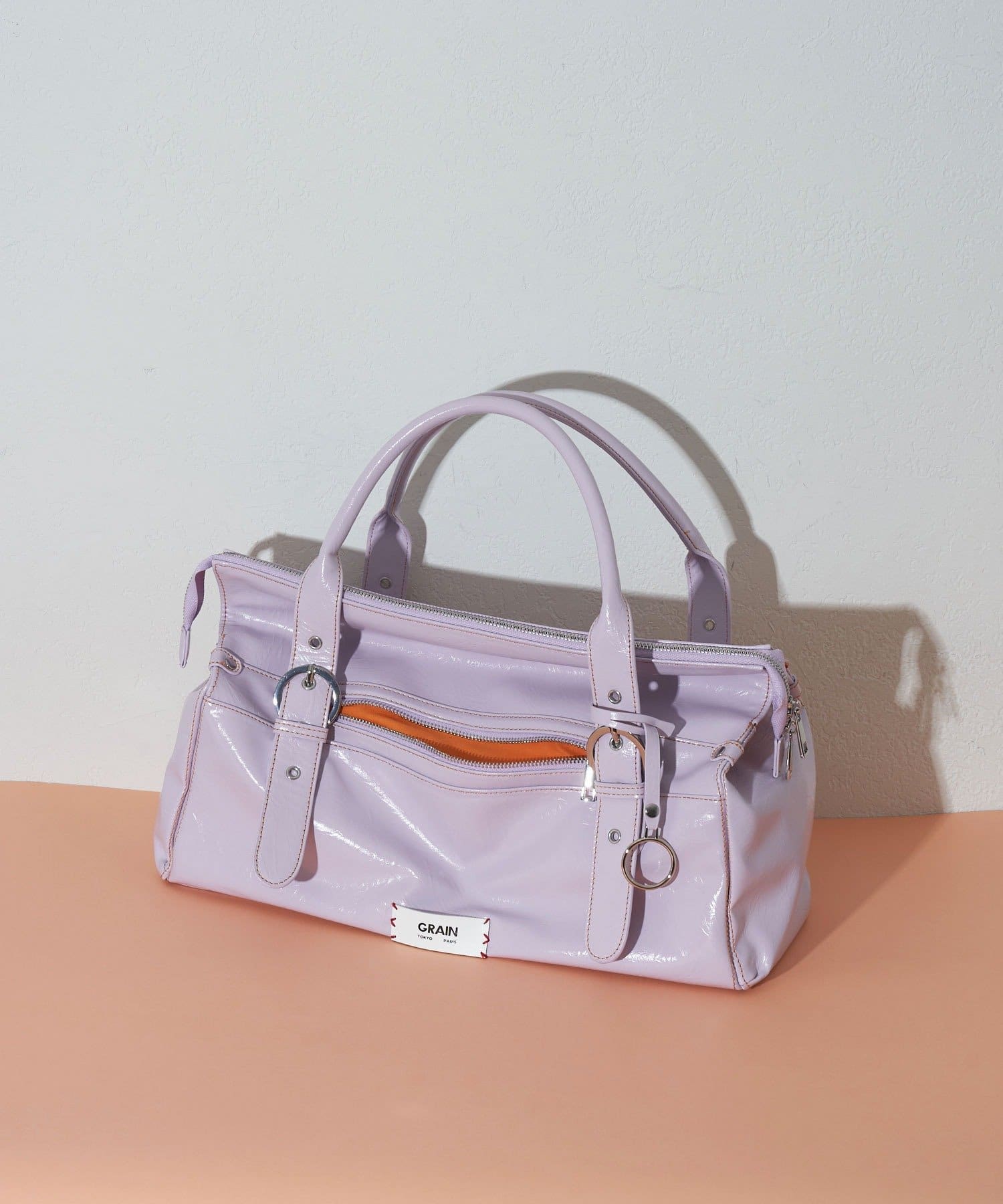 CIAOPANIC(チャオパニック) 【GRAIN/グレイン】ヴィンテージ風バイカラーステッチBIGハンドバッグ