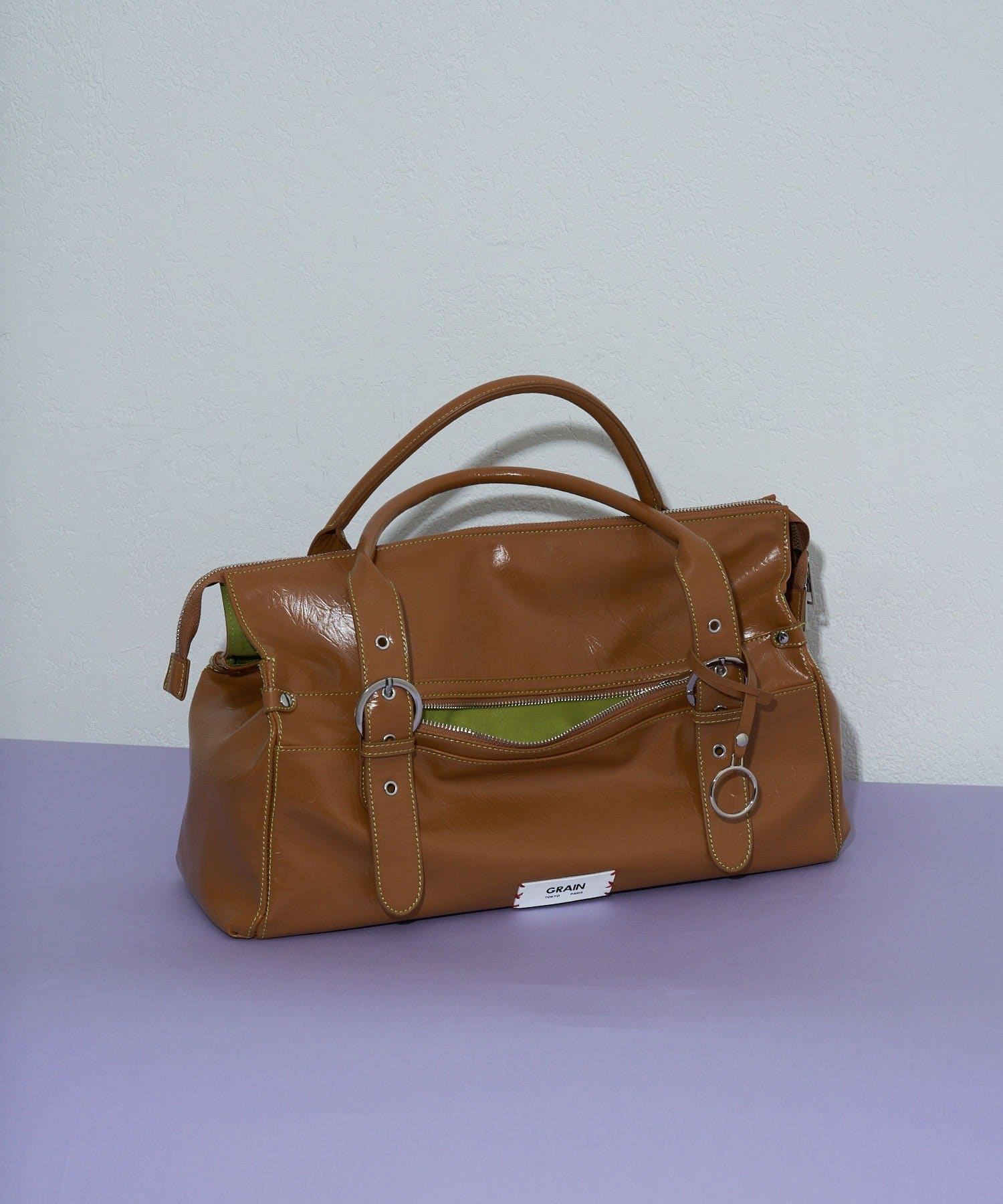 CIAOPANIC(チャオパニック) 【GRAIN/グレイン】ヴィンテージ風バイカラーステッチBIGハンドバッグ