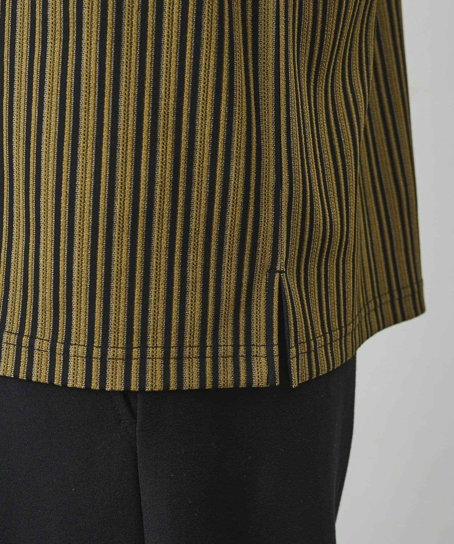 COLONY 2139(コロニー トゥーワンスリーナイン) ストライプジャガード半袖シャツ