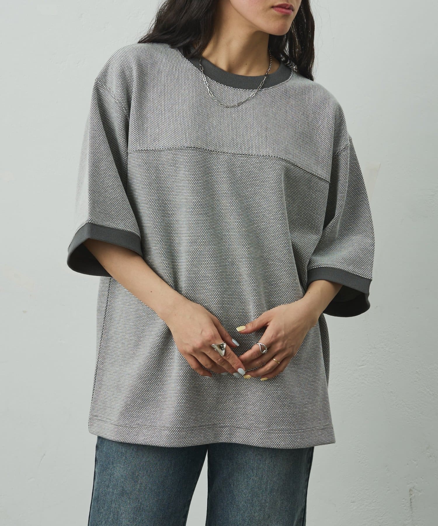 COLONY 2139(コロニー トゥーワンスリーナイン) バーズアイ切替Tシャツ