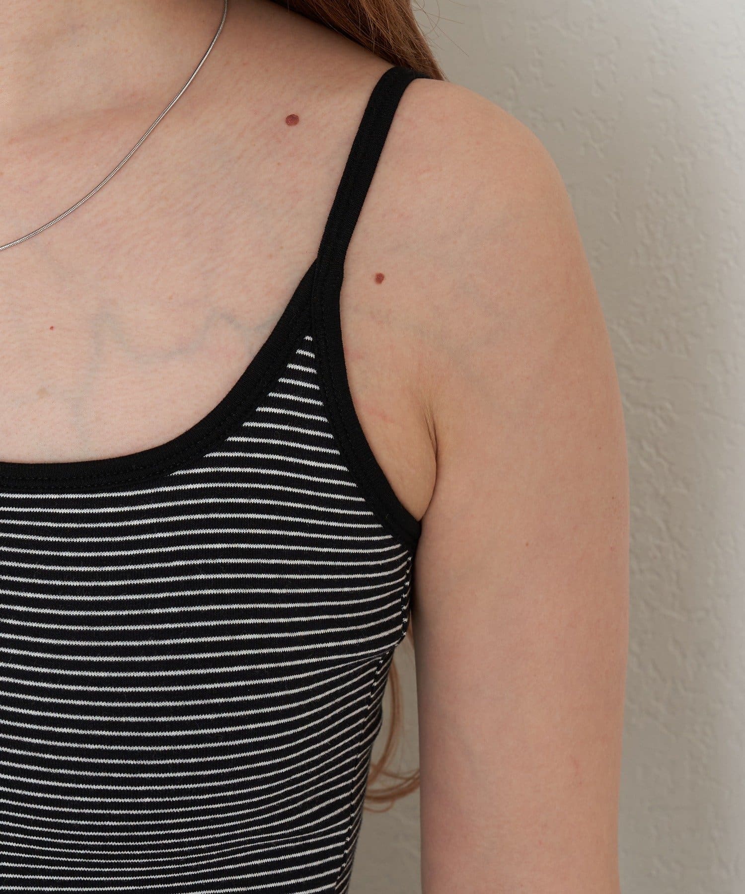 RAY CASSIN(レイカズン) パット付ボーダーヘンリーキャミ