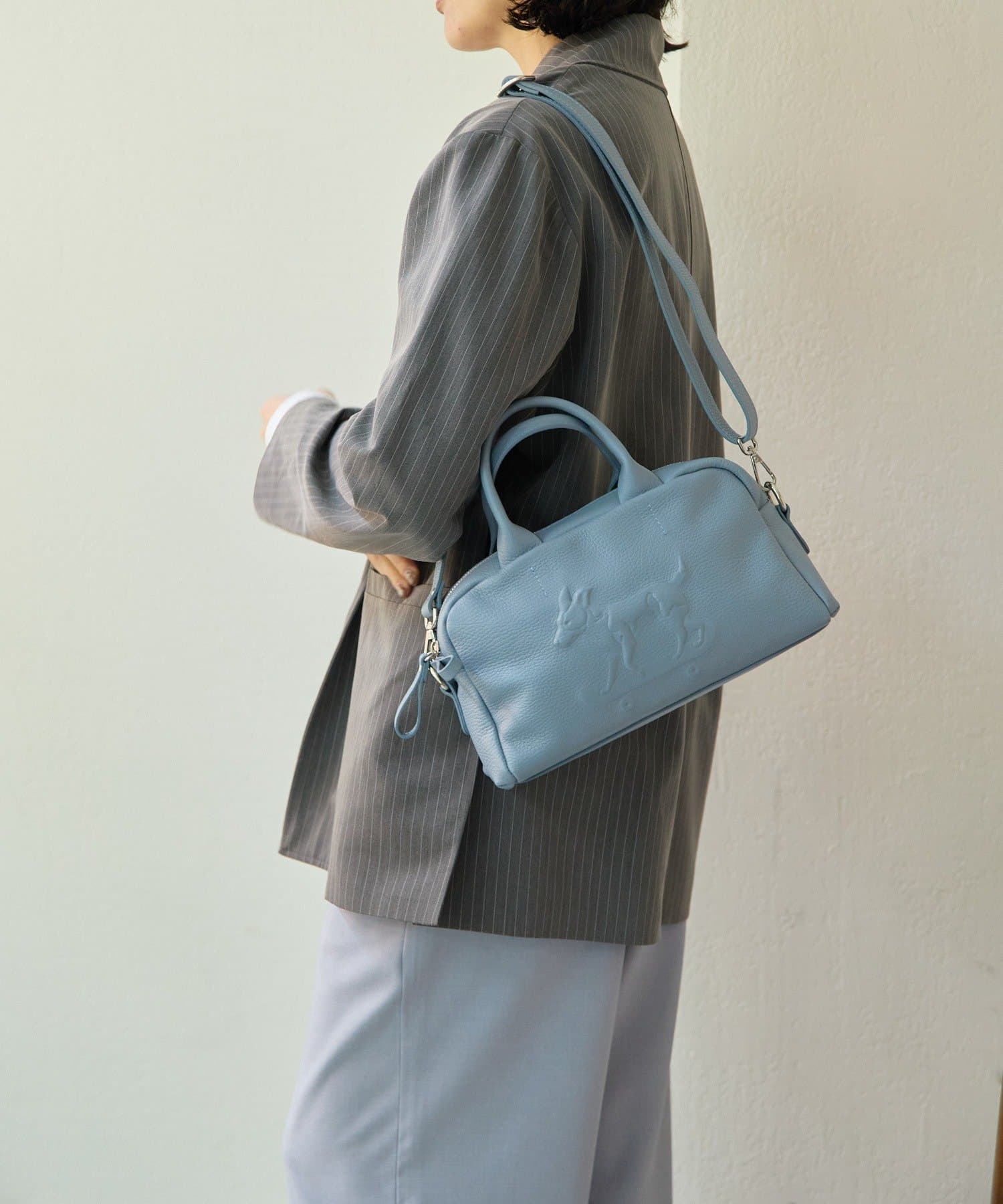 ear PAPILLONNER(イア パピヨネ) 【IOPELLE(イオペレ)】アニマルスタンプボストンバッグ