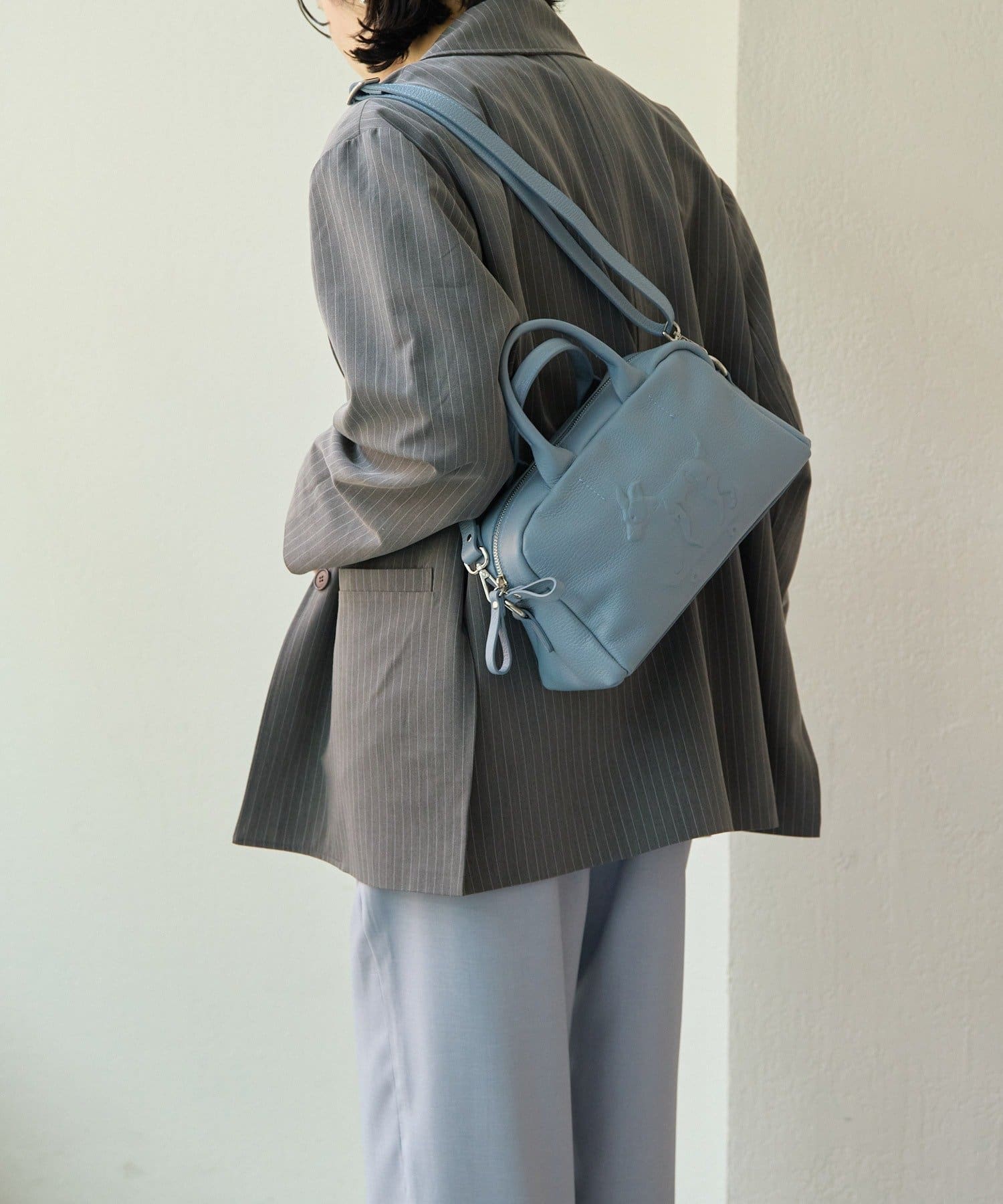 ear PAPILLONNER(イア パピヨネ) 【IOPELLE(イオペレ)】アニマルスタンプボストンバッグ