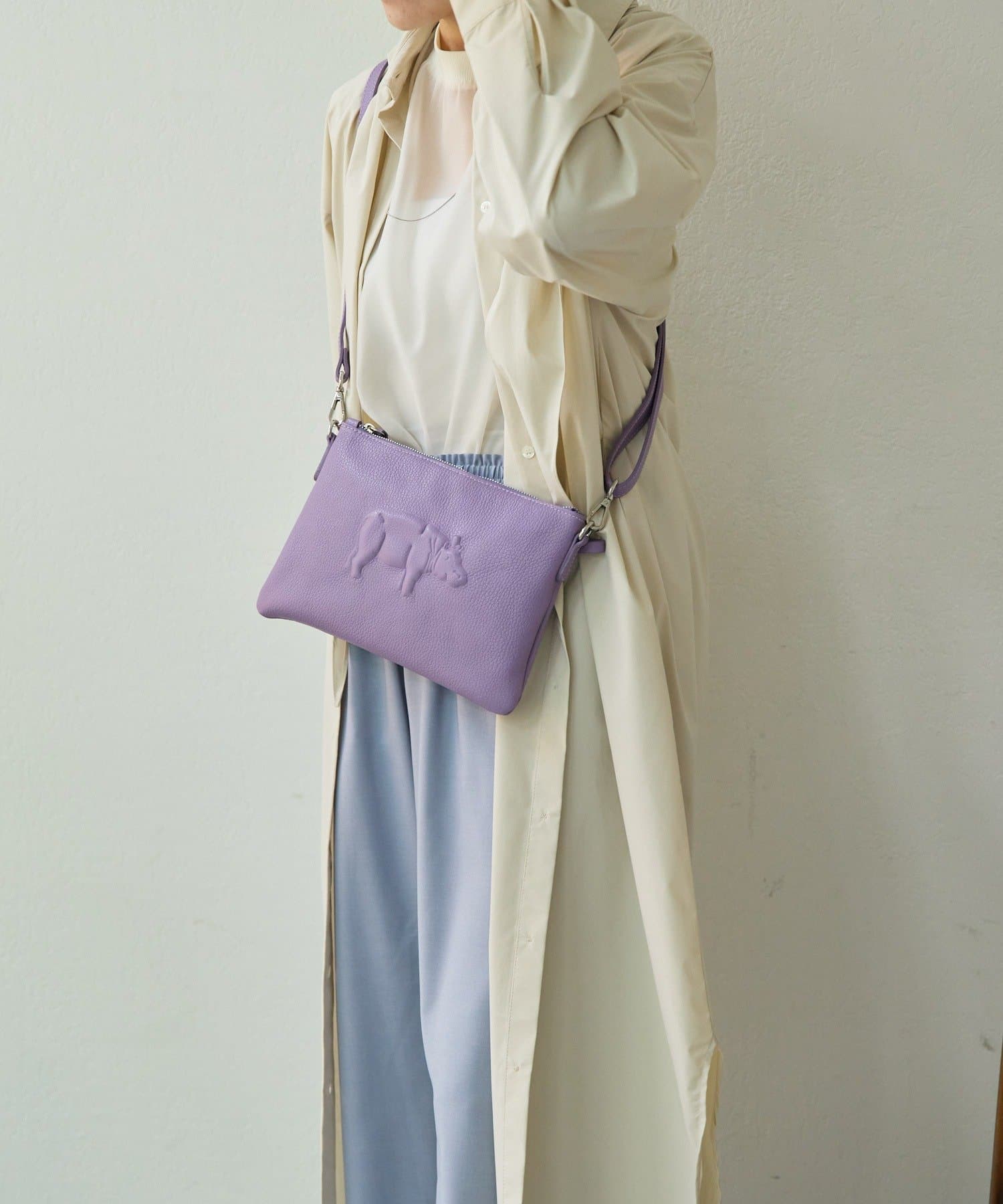 ear PAPILLONNER(イア パピヨネ) 【IOPELLE(イオペレ)】アニマルスタンプショルダーバッグ