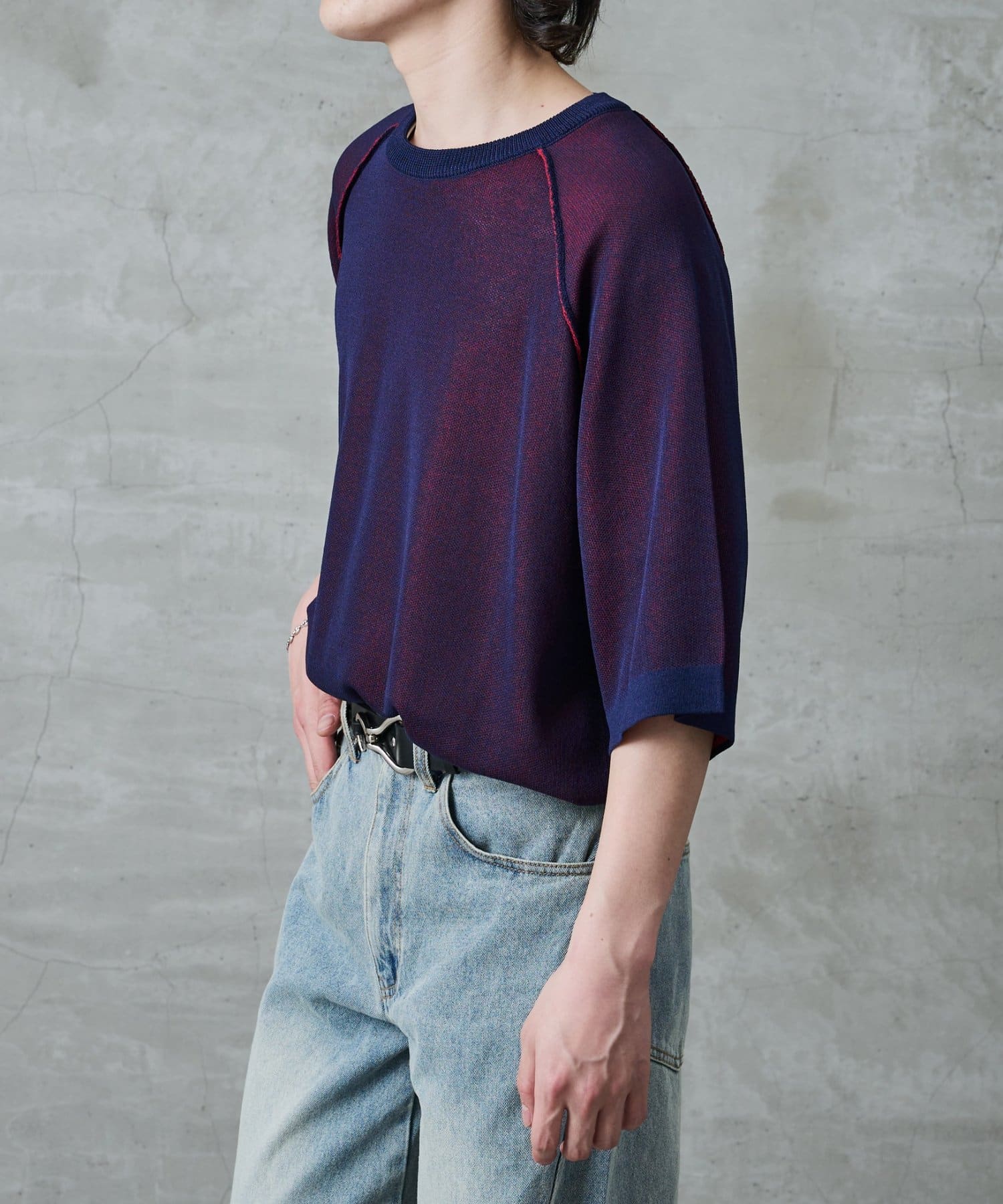 COLONY 2139(コロニー トゥーワンスリーナイン) ナチュラルクール半袖リバーシブルニット