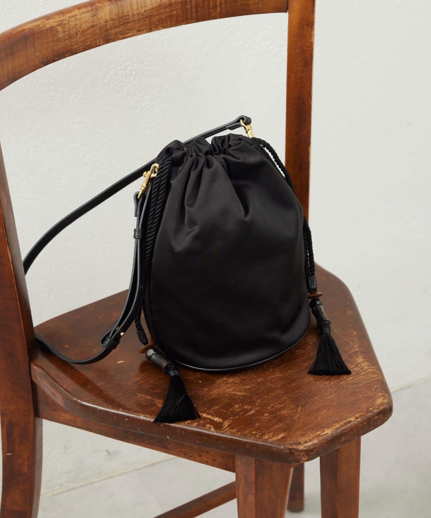 GALLARDAGALANTE(ガリャルダガランテ) 【近日予約開始】【2.718】タッセルドローストリングバッグ