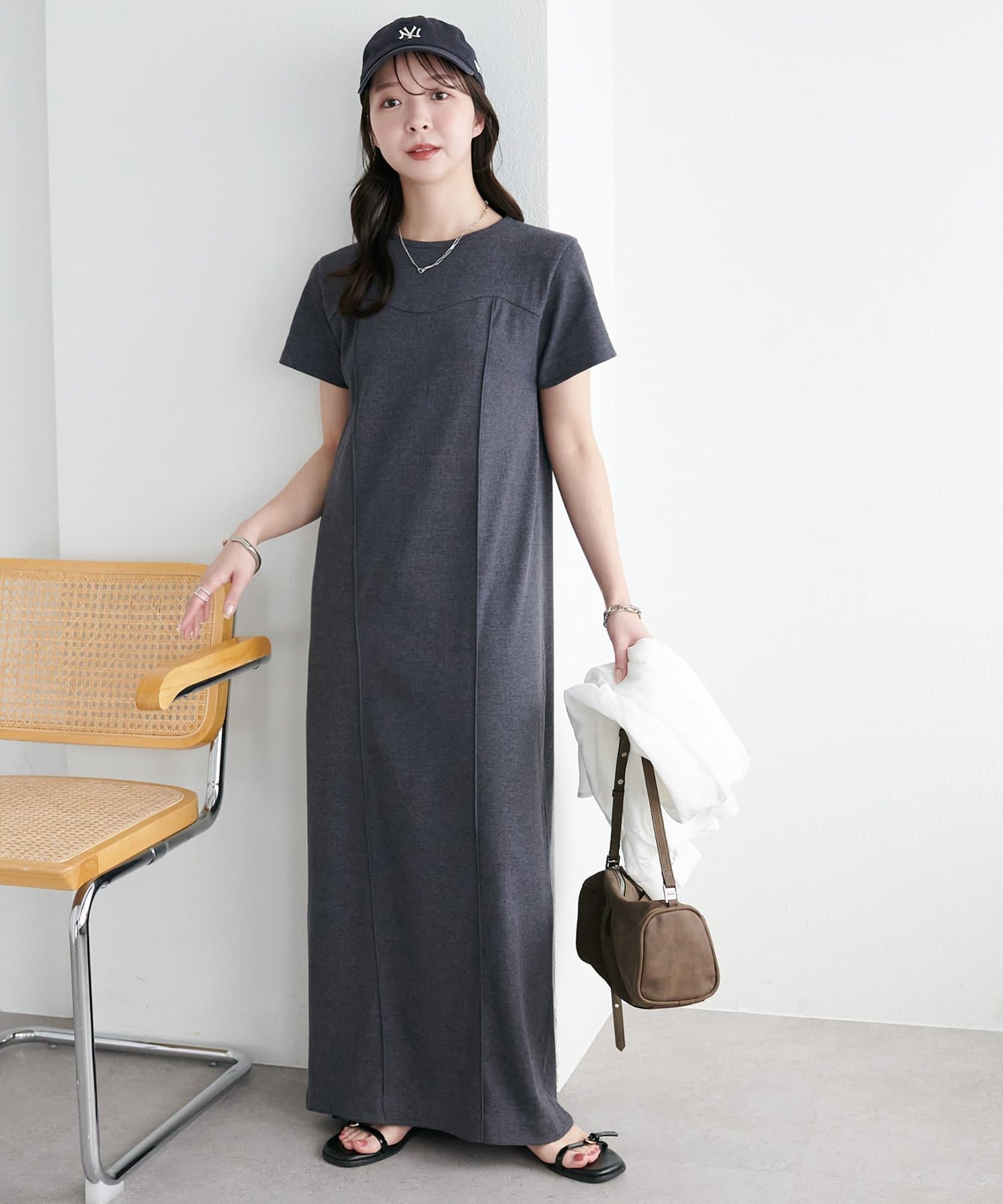 DISCOAT(ディスコート) 【WEB限定】カット切り替えワンピース