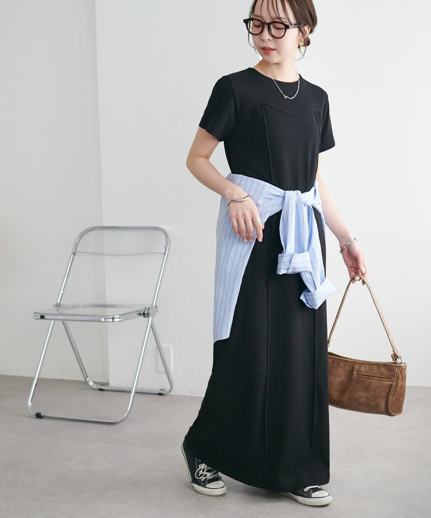 DISCOAT(ディスコート) 【WEB限定】カット切り替えワンピース