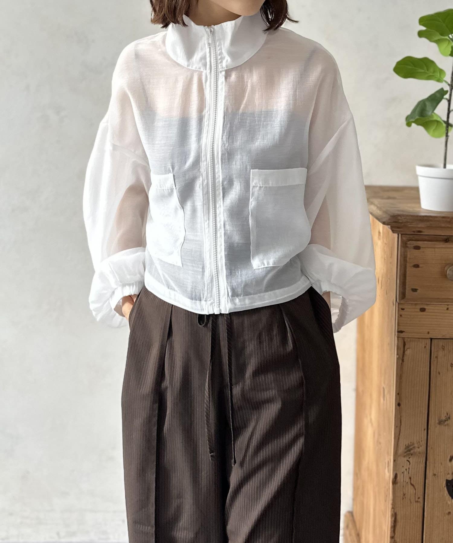 LOCUST(ローカスト) 【大人カジュアル】シアースタンドブルゾン