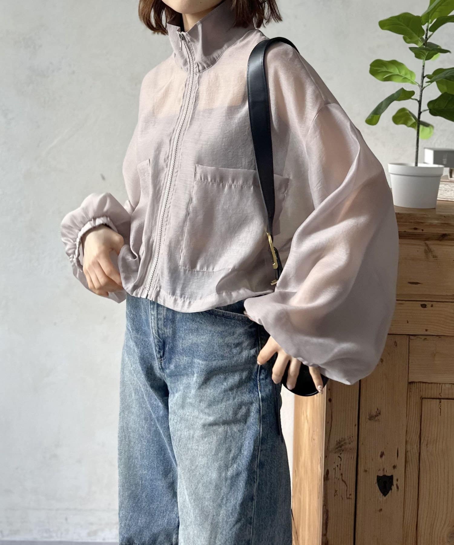 LOCUST(ローカスト) 【大人カジュアル】シアースタンドブルゾン