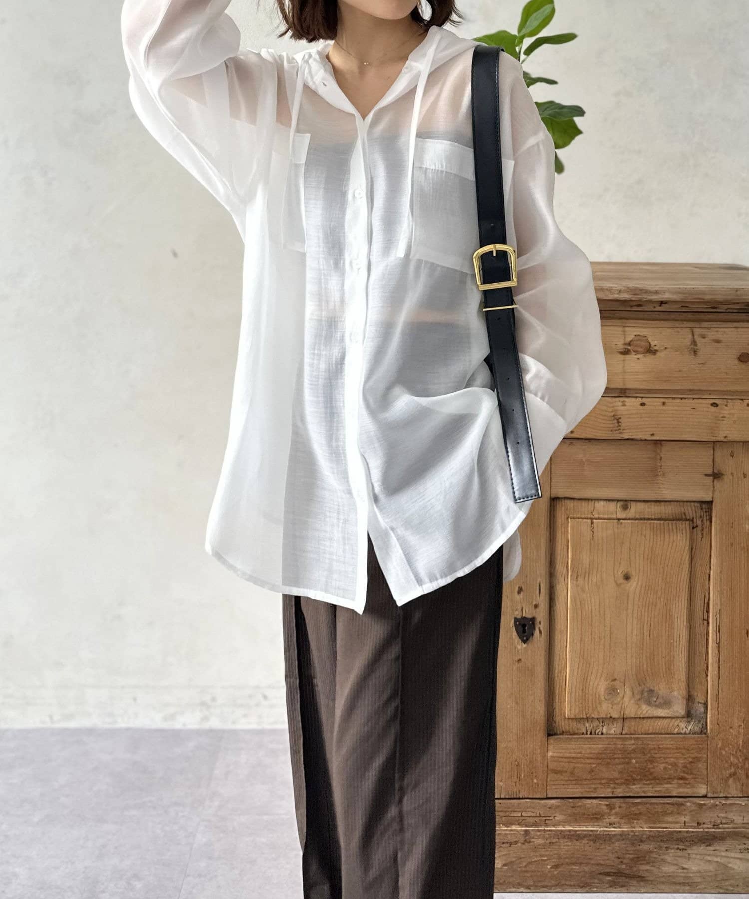 LOCUST(ローカスト) シアーフードシャツ