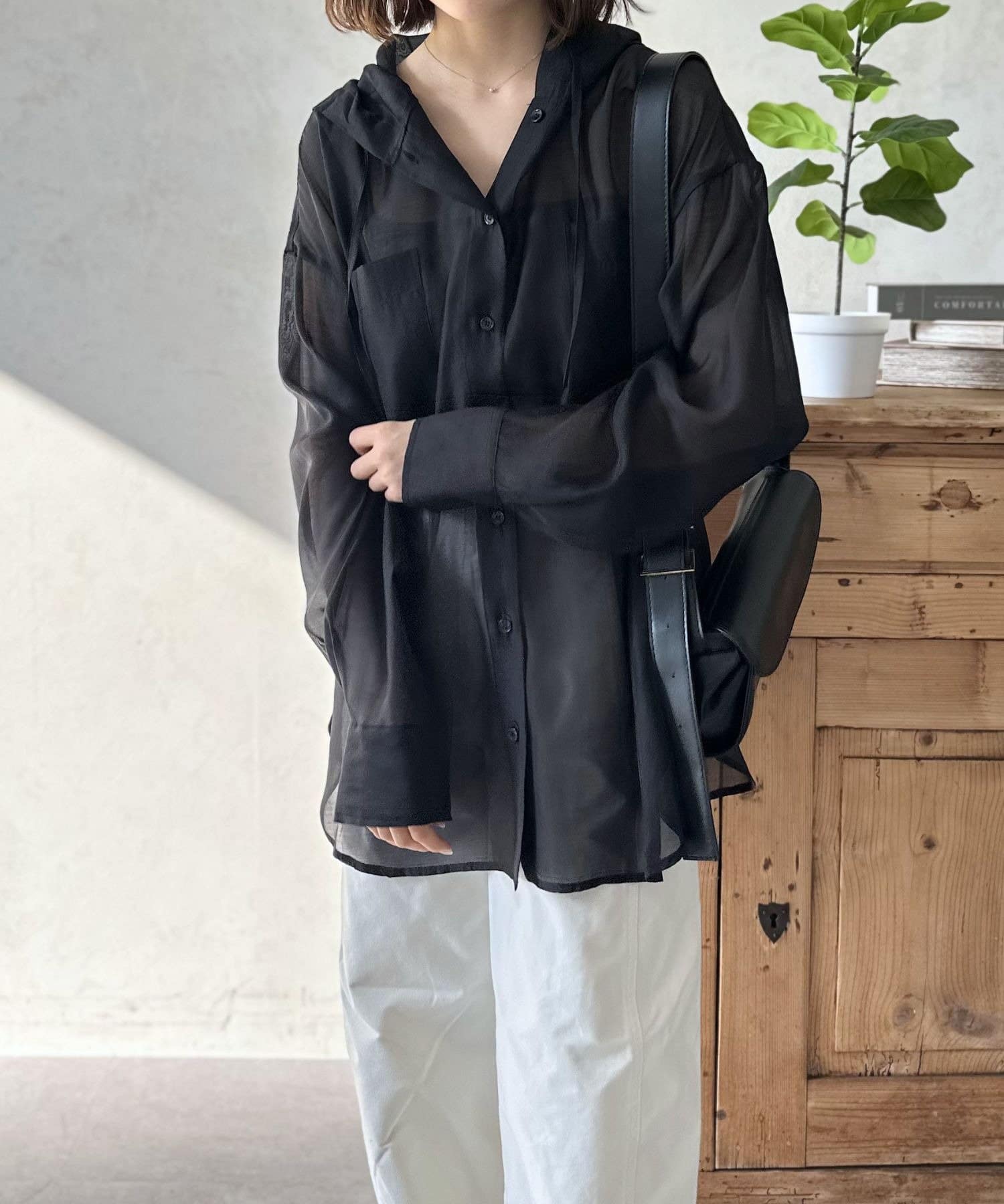 LOCUST(ローカスト) シアーフードシャツ