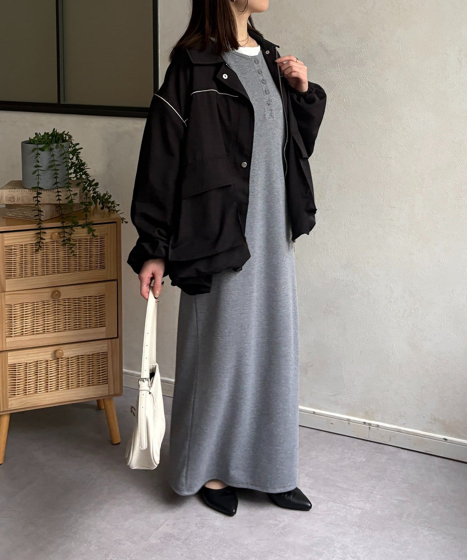 Thevon.(ゼヴォン) ステンカラーバルーンジャケット