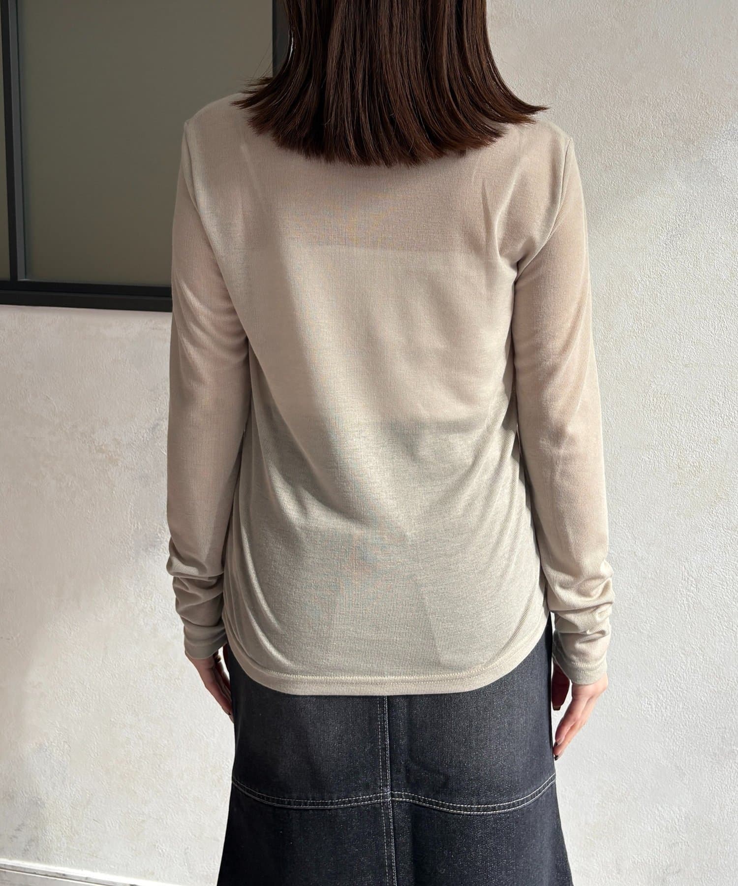 Thevon.(ゼヴォン) シアーリブヘンリーネックプルオーバー