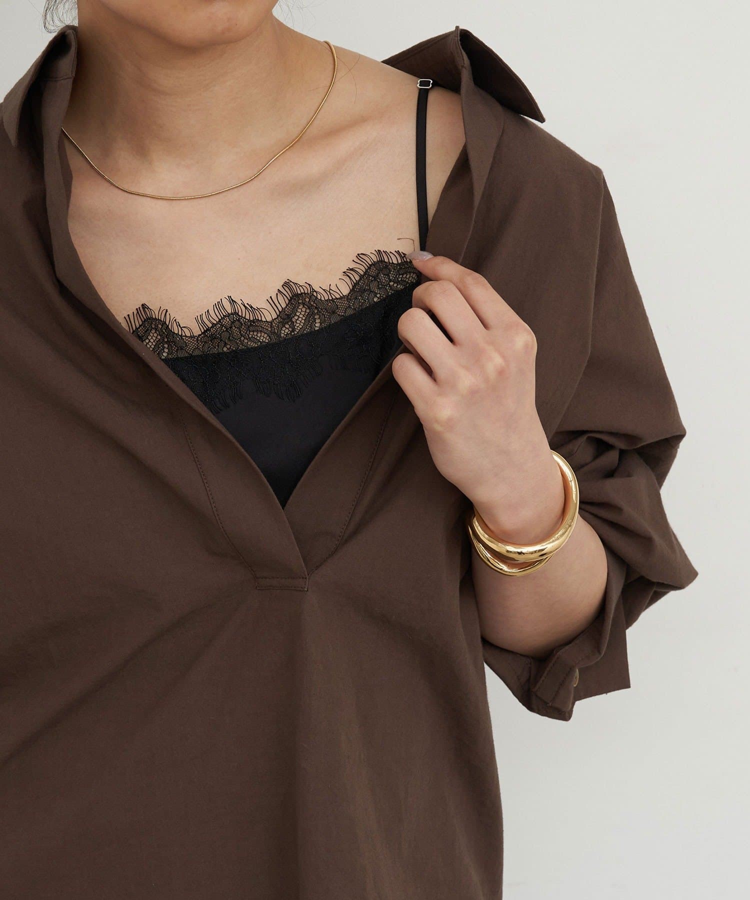 GALLARDAGALANTE(ガリャルダガランテ) サテンレースキャミ