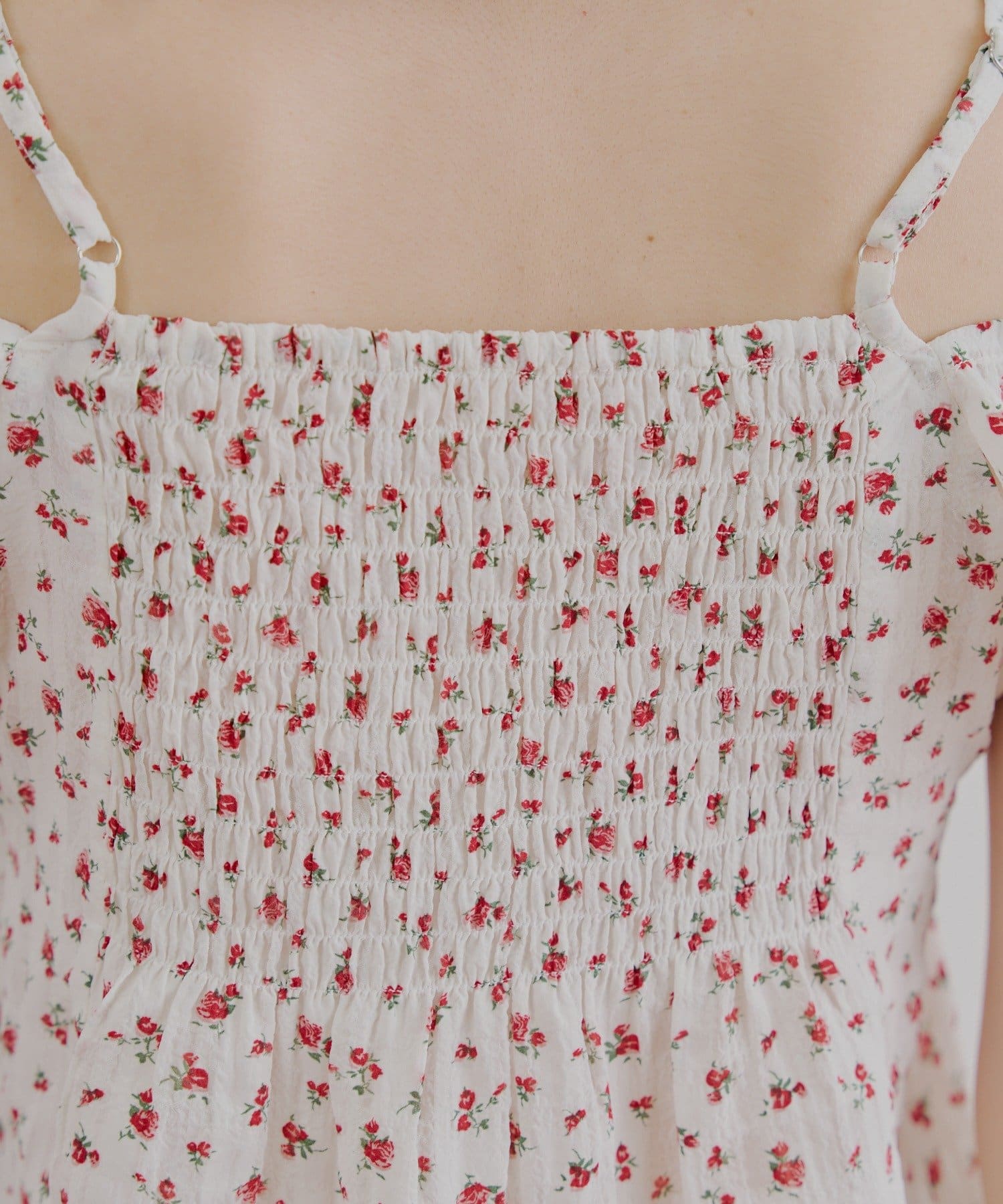 OUTLET(アウトレット) 【Chico】２wayパフスリーブドロップフリルブラウス