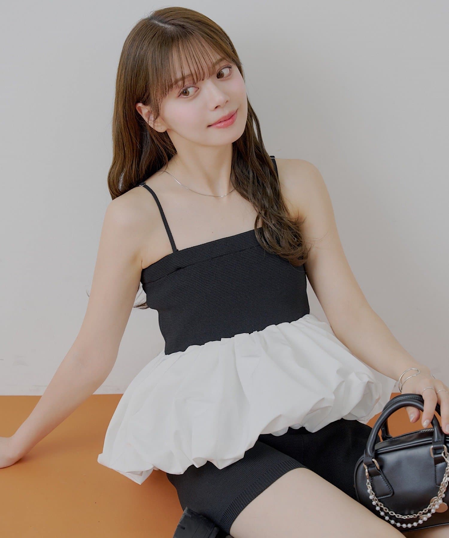 OUTLET(アウトレット) 【Chico】紐取り外しペプラムドッキングベアトップ