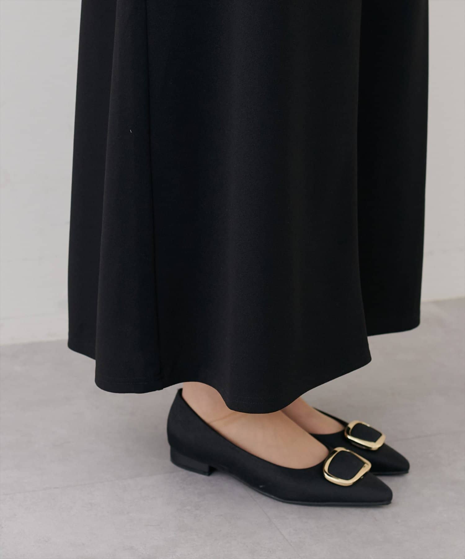 natural couture(ナチュラルクチュール) ストレッチタック入りジャンスカ