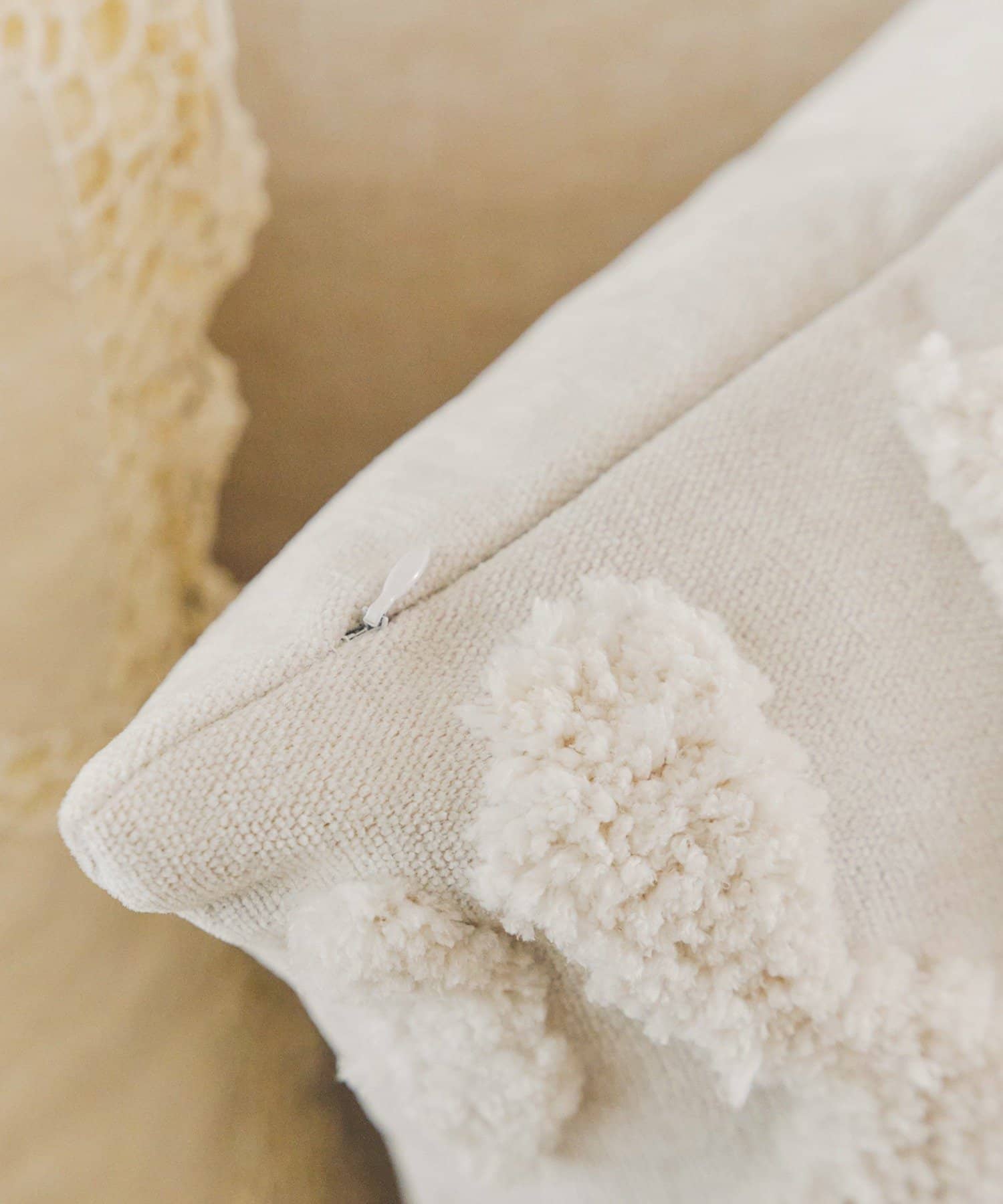 salut!(サリュ) なみなみタフティングクッションカバー：45×45cm／mignon