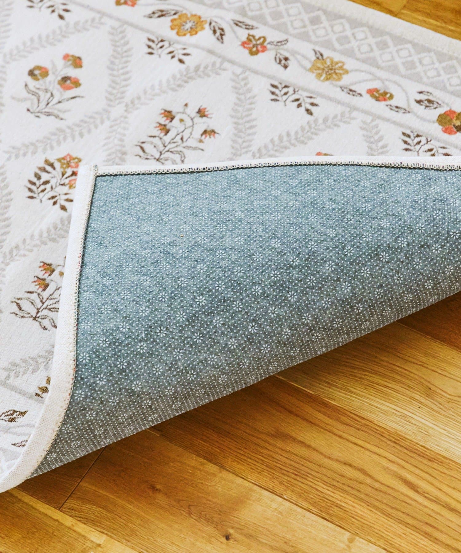 salut!(サリュ) アンティークフラワーラグ：80×130cm／mignon