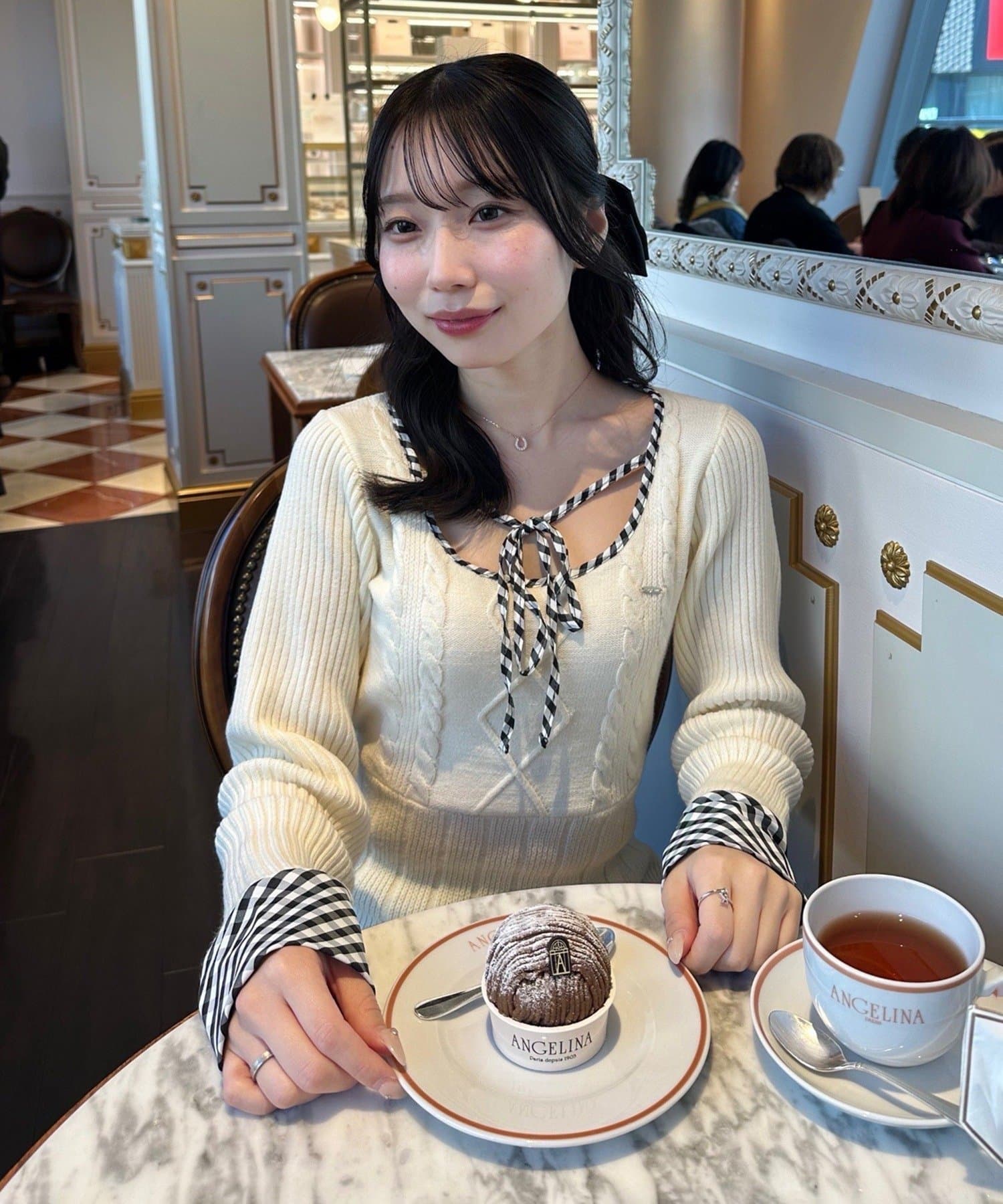 NICE CLAUP / OLIVE des OLIVE OUTLET(ナイスクラップ  / オリーブ デ オリーブ アウトレット) 【RMAF】ケーブルニットミニワンピース