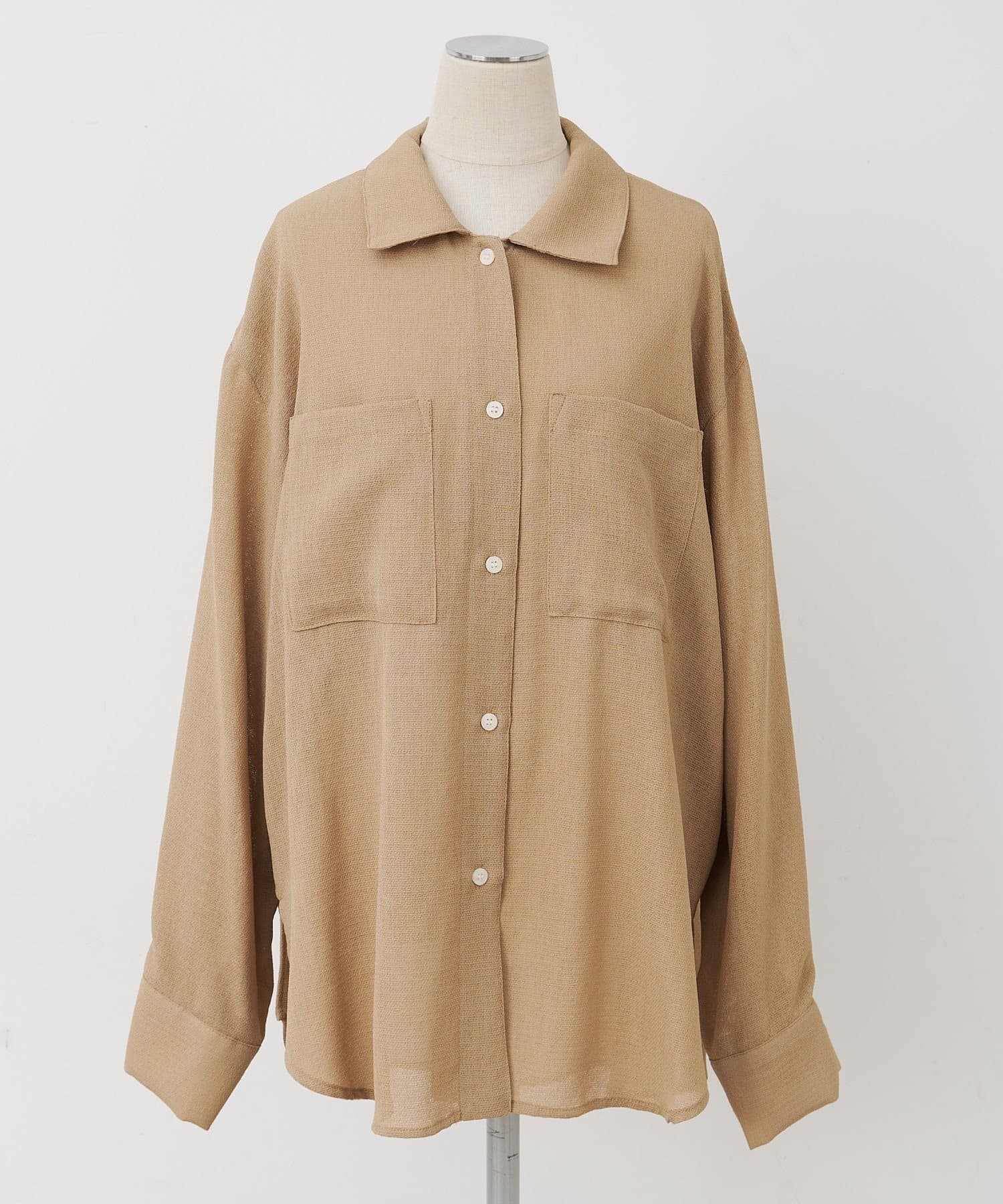 PUAL CE CIN(ピュアルセシン) ダブルポケットメッシュシャツ