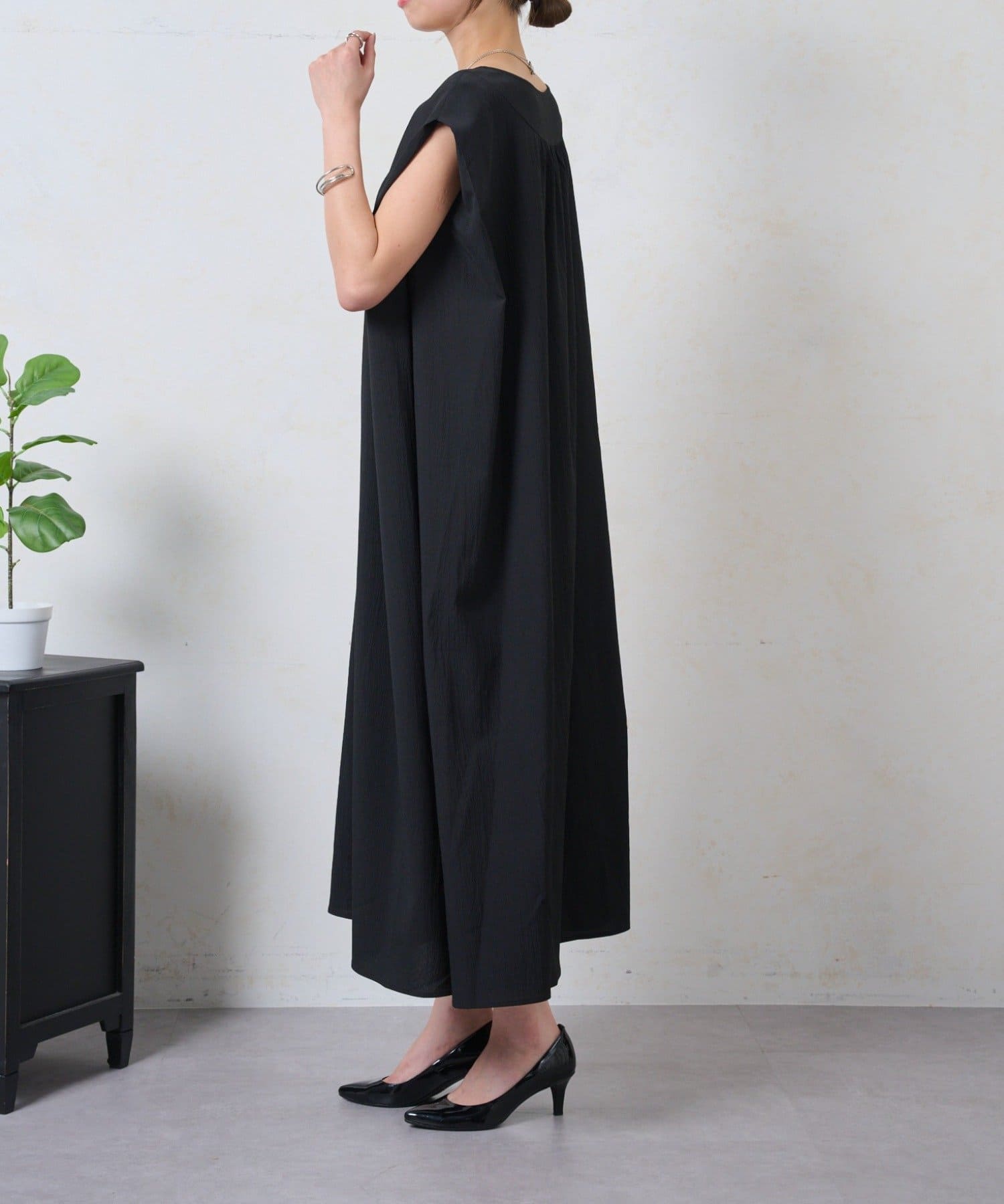 Jena　espace merveilleux(ジェナ　エスパスメルヴェイユ) リラックスギャザーワンピース