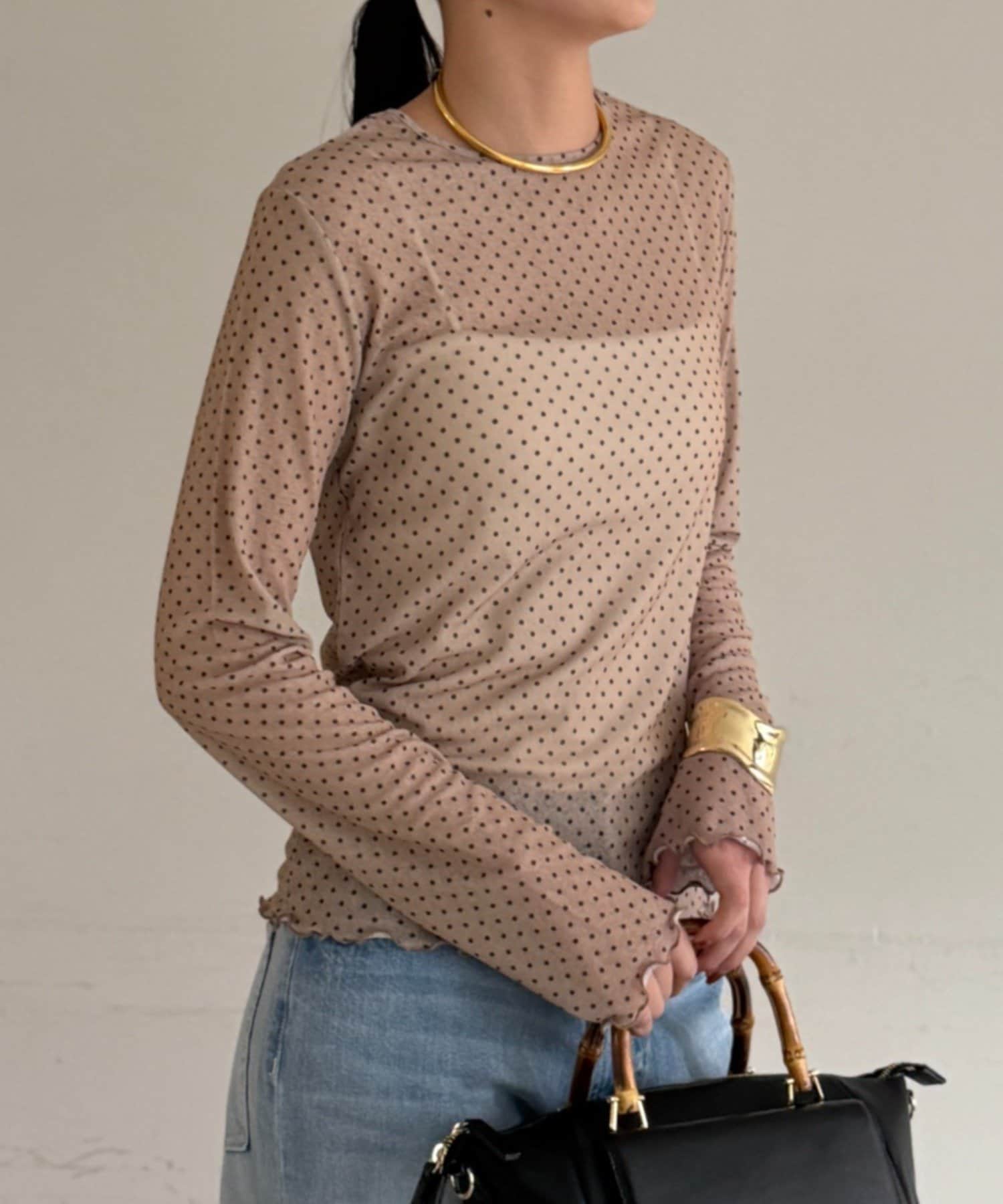 LOUNGEDRESS(ラウンジドレス) プリントシアートップス